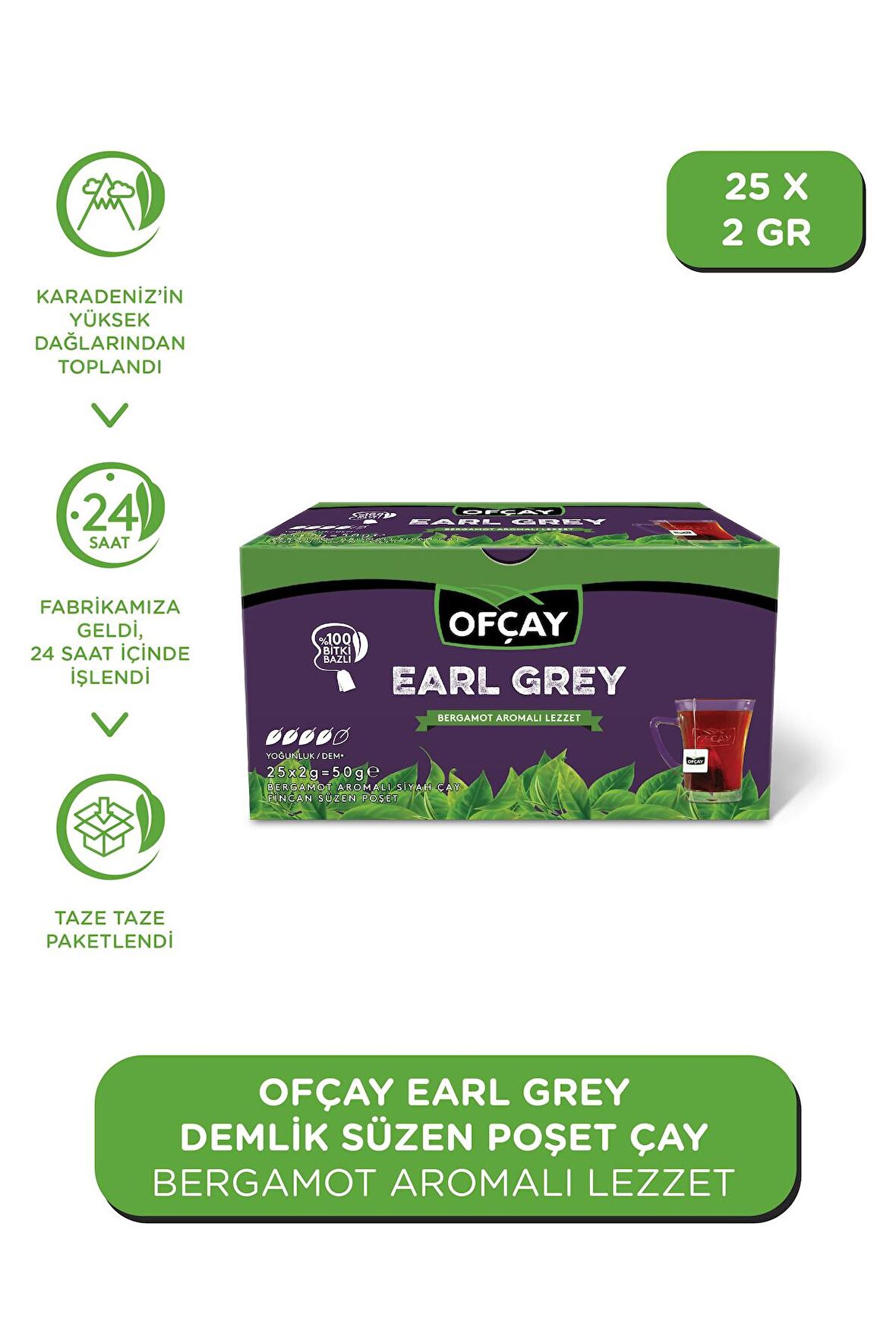 Ofçay Bitane Earl Grey 25 x 2gr Fincan Poşet Çay