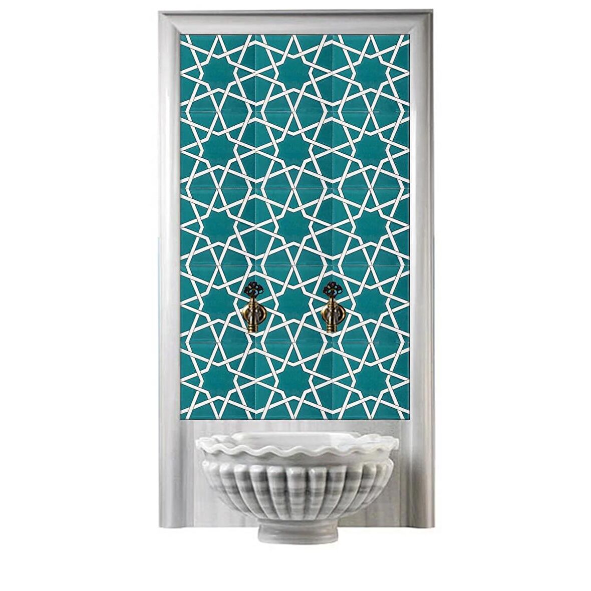 Armada Çini 60x100 Cm SP 94 Yıldız Serigraf Türk Hamamı Pano