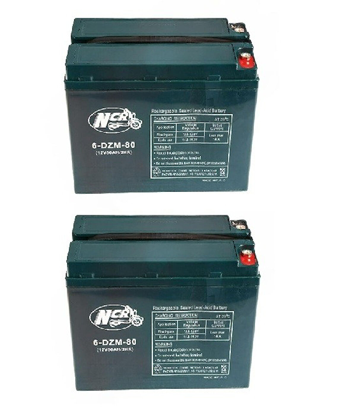 NCR 12V 80AH JEL AKÜ İKLİ PAKET EBATLAR:  223x121x174mm 