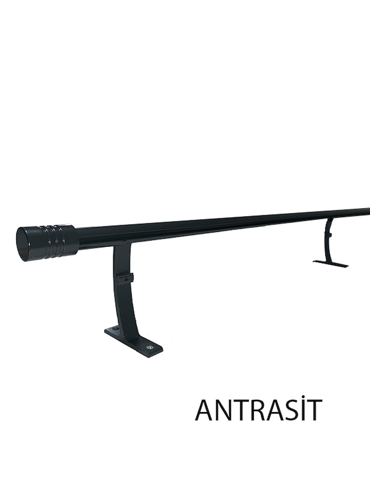 20 mm Kornişli Dekoratif Alüminyum Tek Raylı Rustik  Perde Askısı