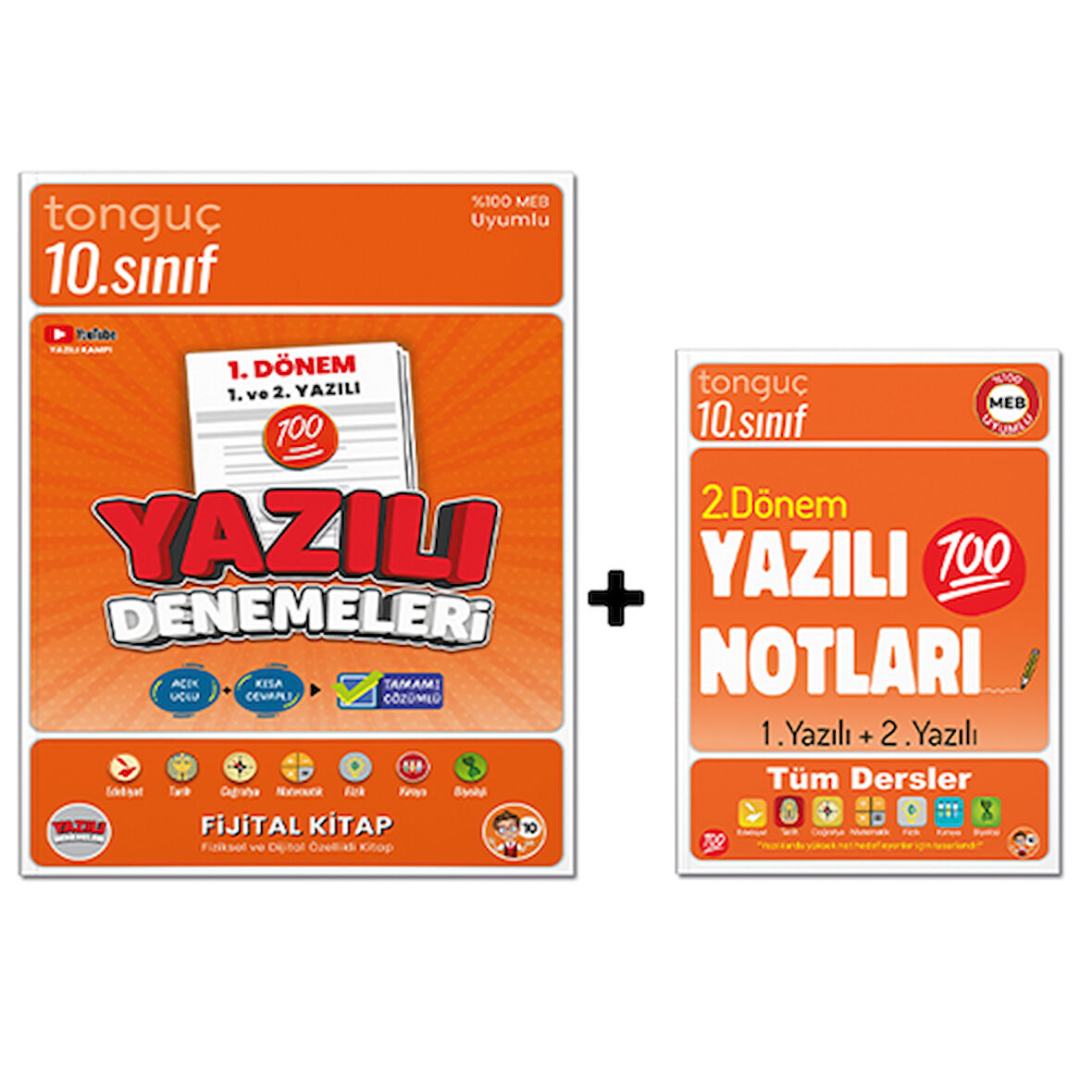 Tonguç Akademi 10.Sınıf 2. Dönem 1. ve 2. Yazılı Notları + Yazılı Denemeleri 2'li Set
