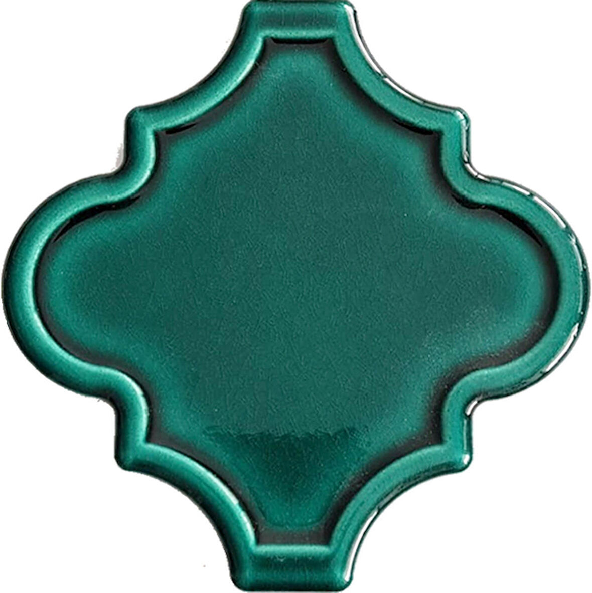 Armada Çini 12x12 Ottoman Rölyefli Arabesk Yeşil Çini