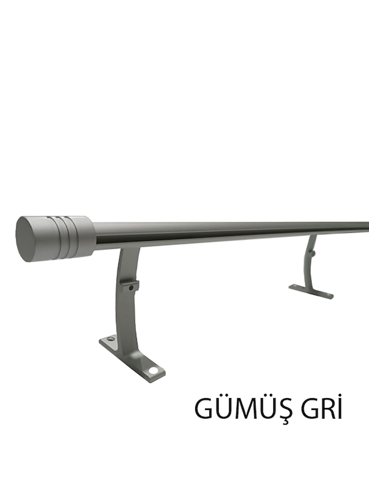 20 mm Kornişli Dekoratif Alüminyum Tek Raylı Rustik  Perde Askısı