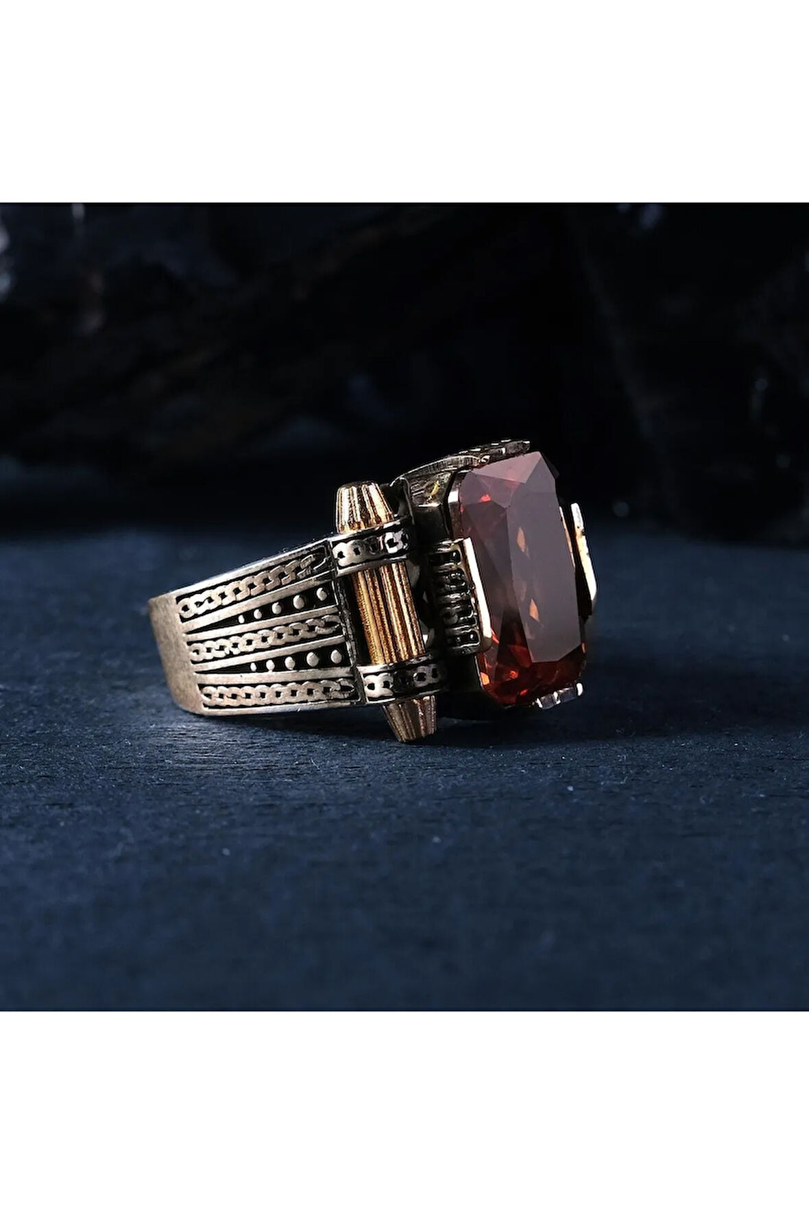 Erkek Gümüş Yüzük - Sırr-ı Şifa Model Özel Tasarım Gümüş Yüzük