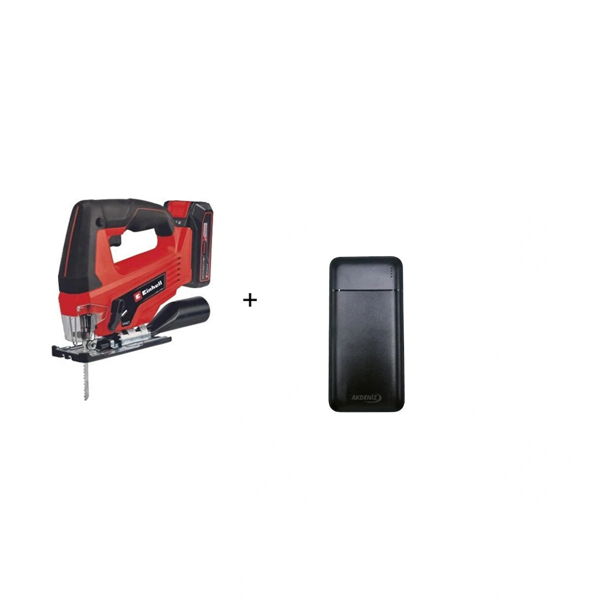 Einhell TC-JS 18 Li 1x2.5AH Akülü Dekupaj Testere - 4321228 + Akdeniz Taşınabilir Şarj Cihazı (Model: S125Q)