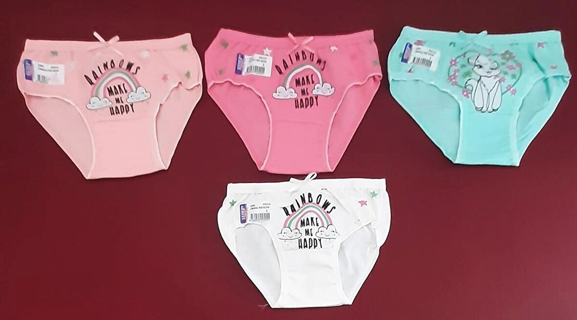 Kız Çocuk Silip Külot 4 Tane 