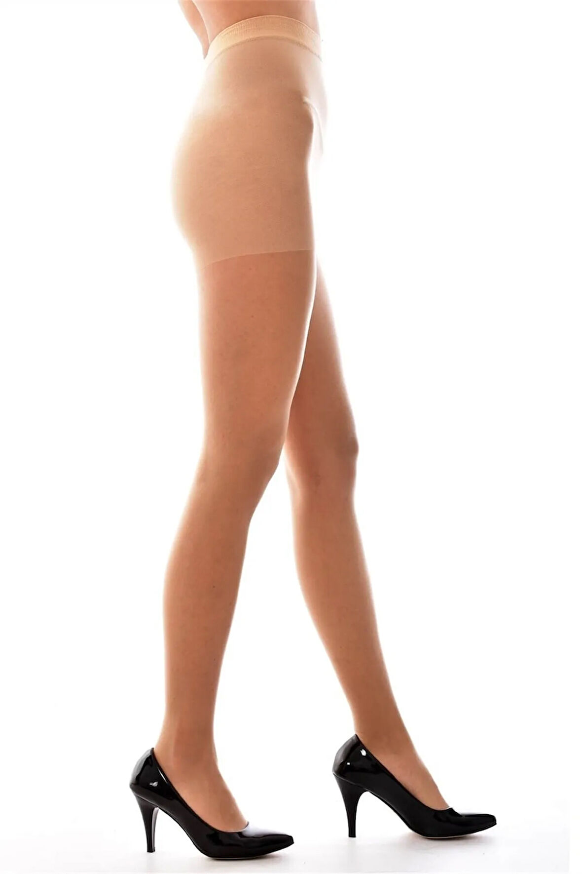 Kadın 2'li Parlak Ince 15 Den Külotlu Çorap 38-bronz