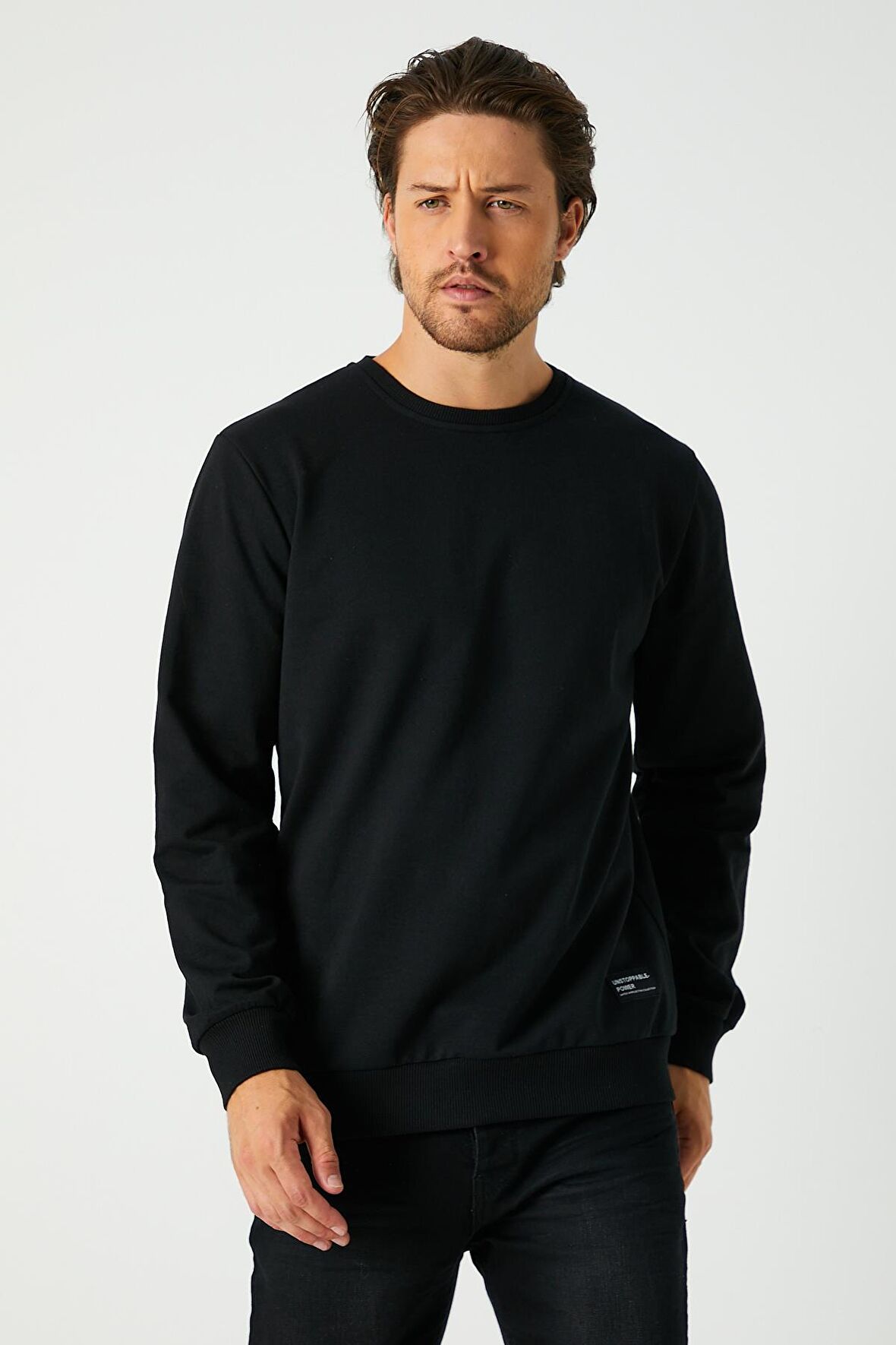 Metalic Erkek Basic Bisiklet Yaka Sweatshirt MTLC047 