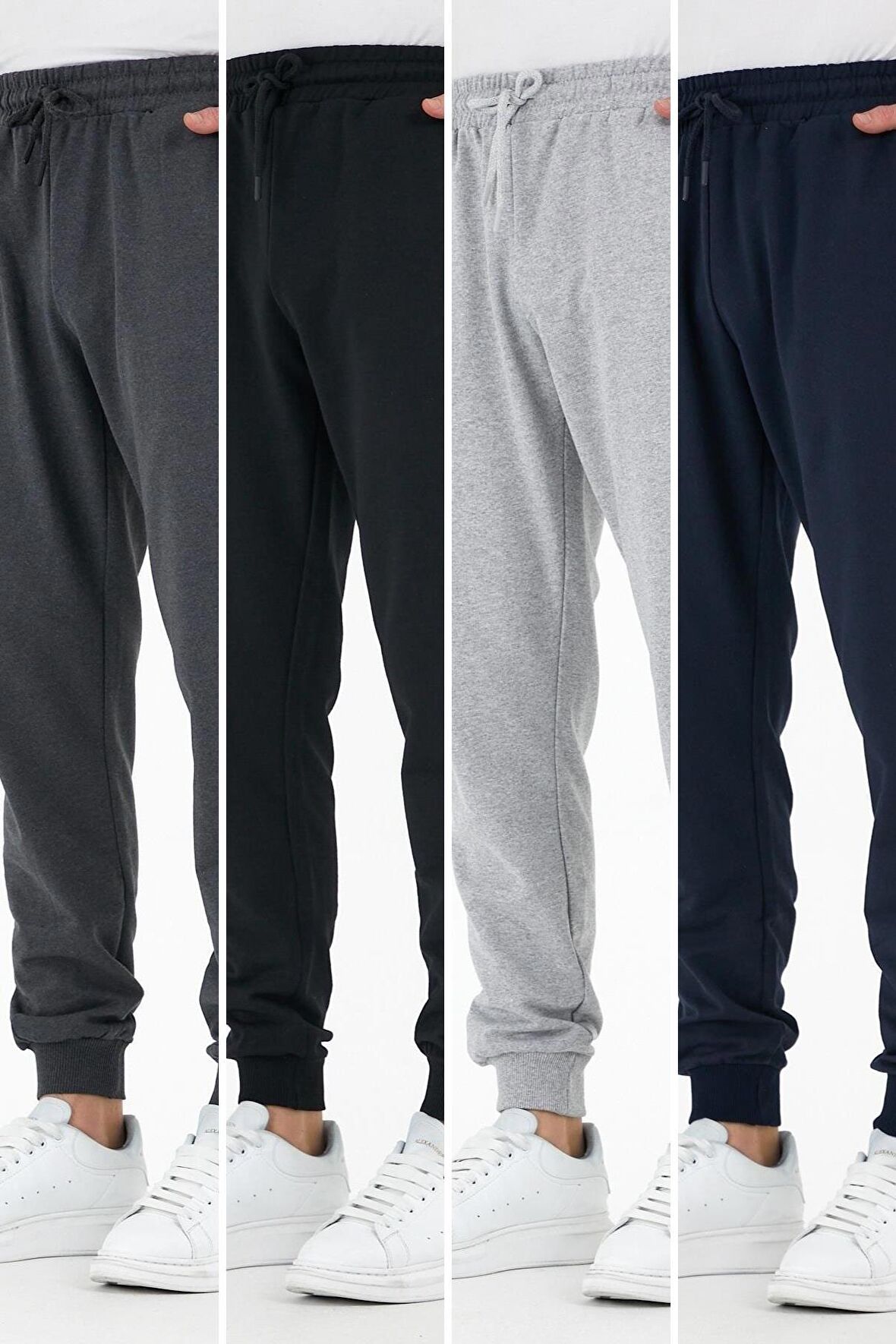 METALIC Çok Renkli 4'lü Erkek Eşofman Altı Etiketli Arka ve Yan Cepli Regular Fit