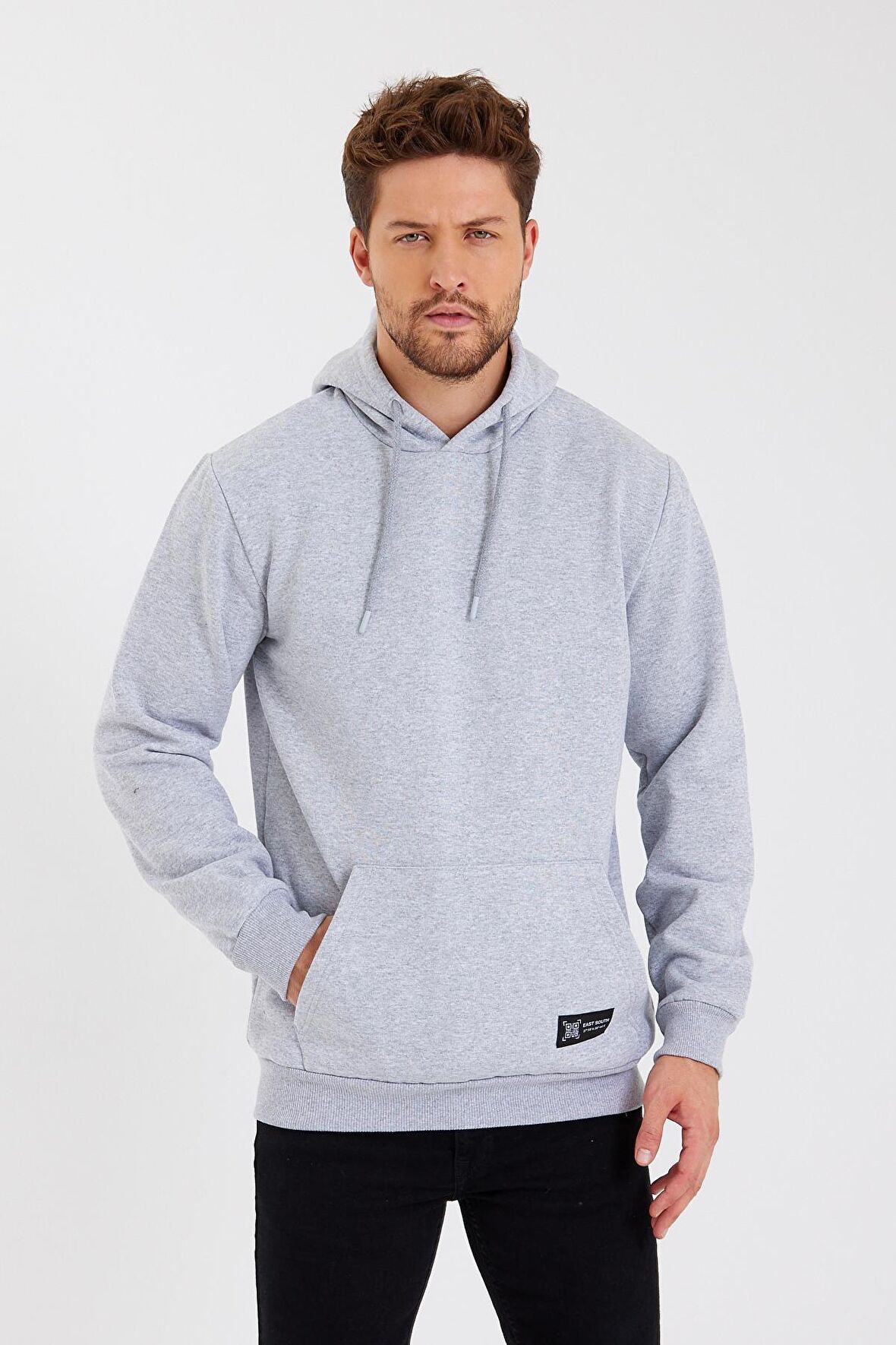 Kanguru Cepli Kapüşonlu İçi pamuklu Erkek Sweatshirt