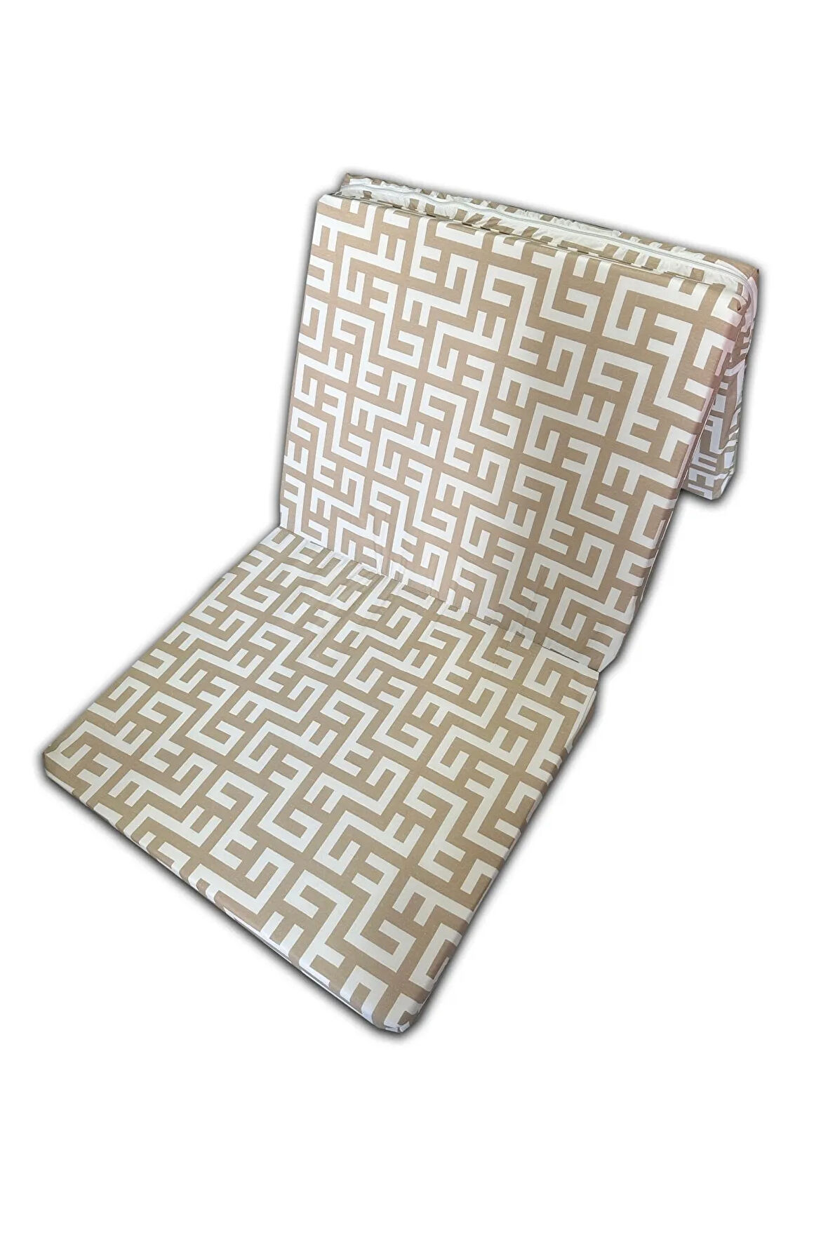 Katlanır Yer Yatağı Ve Tek Kişilik Sünger Katlanır Minder Yatak 70x180 Cm 6 Cm-krem Labirent