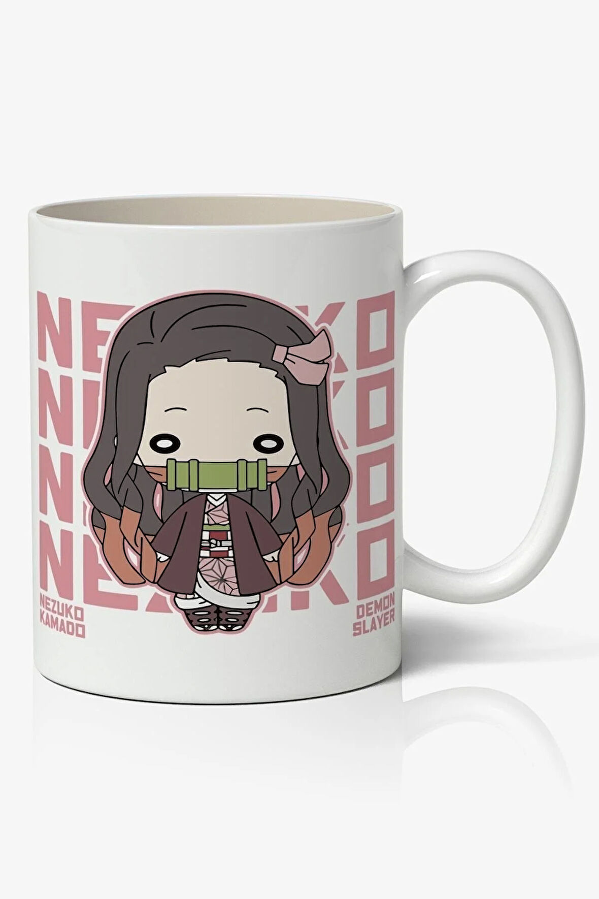 İblis Keser Nezuko Kamado Anime Beyaz Kupa Bardak