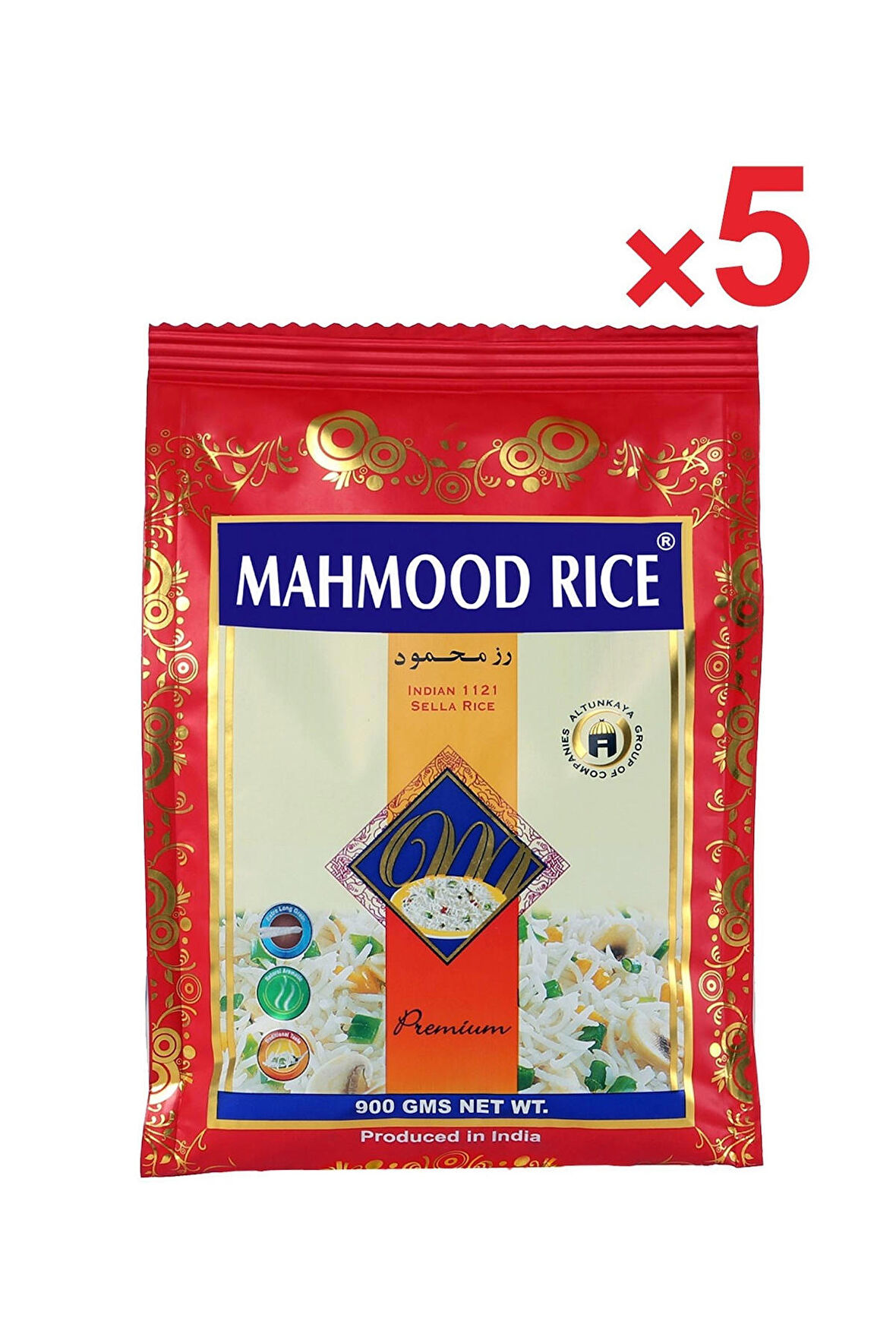 Mahmood Rice Basmati Pirinç 900 gr x 5 Adet