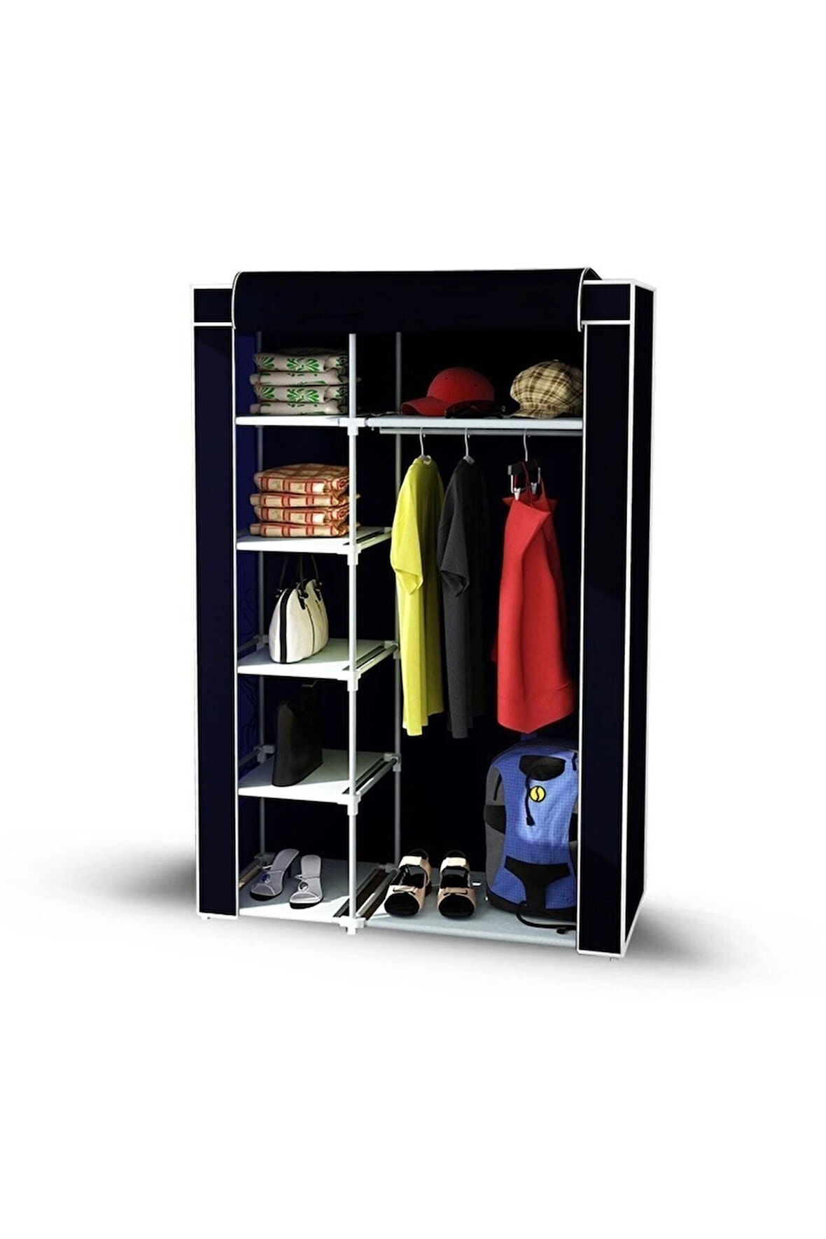 Teknor Tek Yandan Raflı Askılı Dayanıklı Bez Dolap