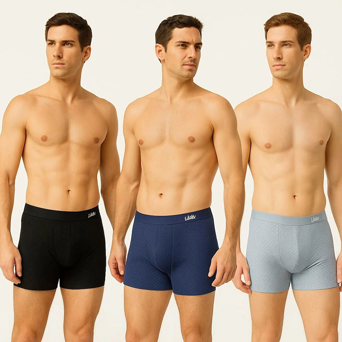 Dikişsiz Buz Ipek Ter Uzaklaştıran Spor Sürdürülebilir Özel Erkek Iç Giyim 3 Parça 1001 Boxer