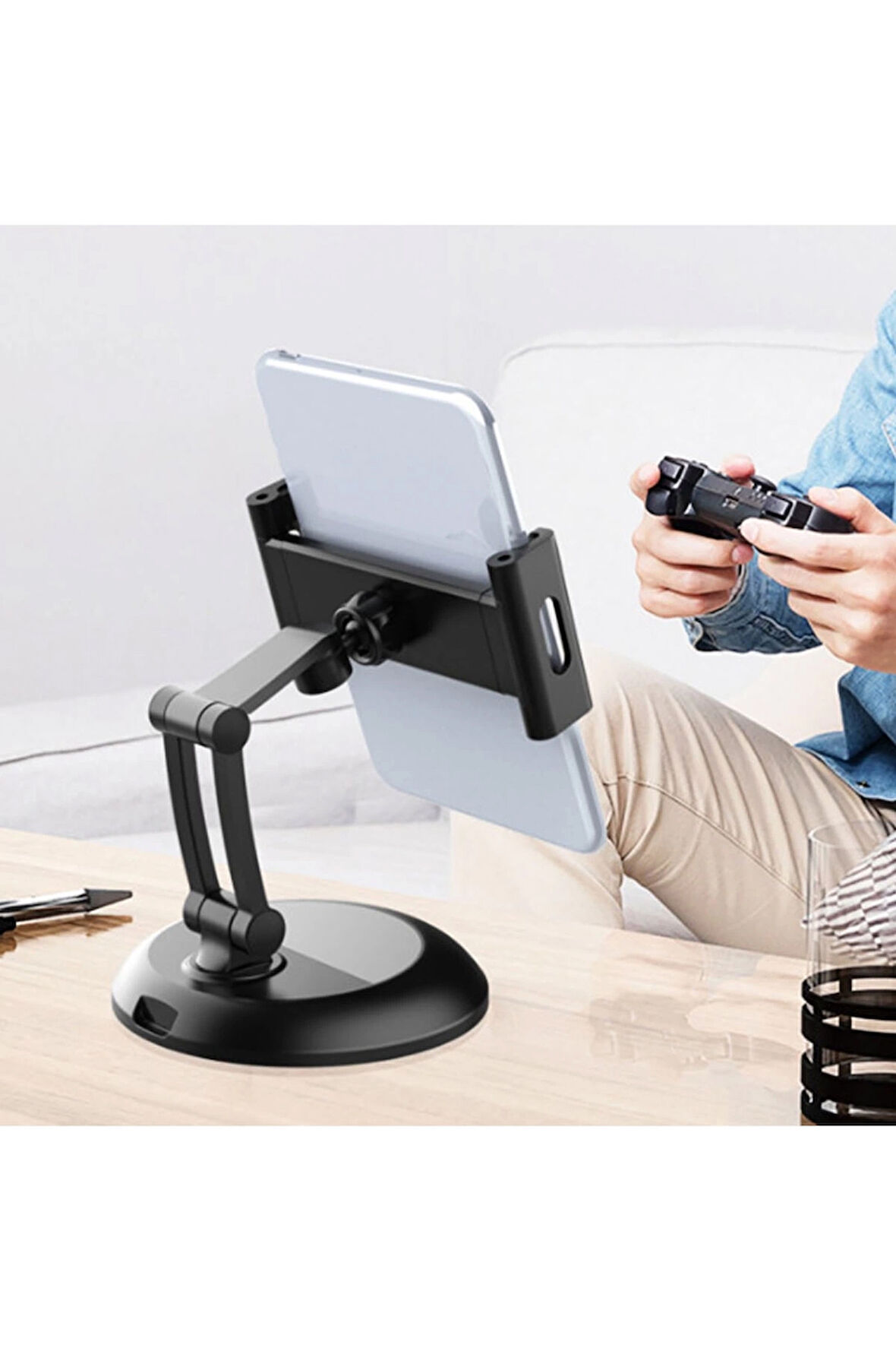 Masa Üstü 360 Derece Ayarlanabilir Tablet Tutucu Telefon Standı 6.3  - 11 İnç   Masaüstü Tablet