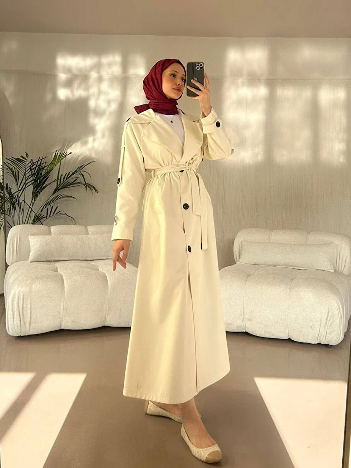 Alviera Uzun Trençkot TNS-4325