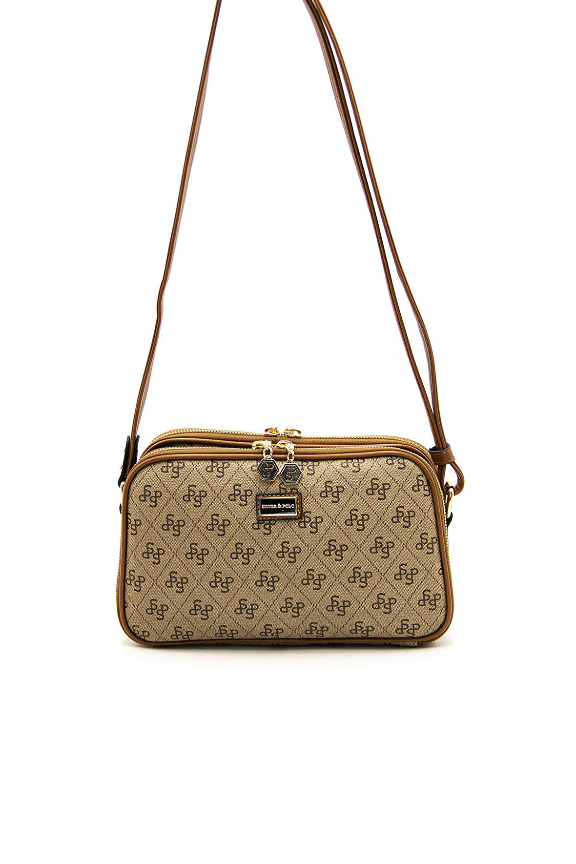 Kadın Çapraz Çanta 899-43315 SİLVER POLO ÇAPRAZ Kadın ÇANTASI M178 KOYU BEJ-MAT TABA