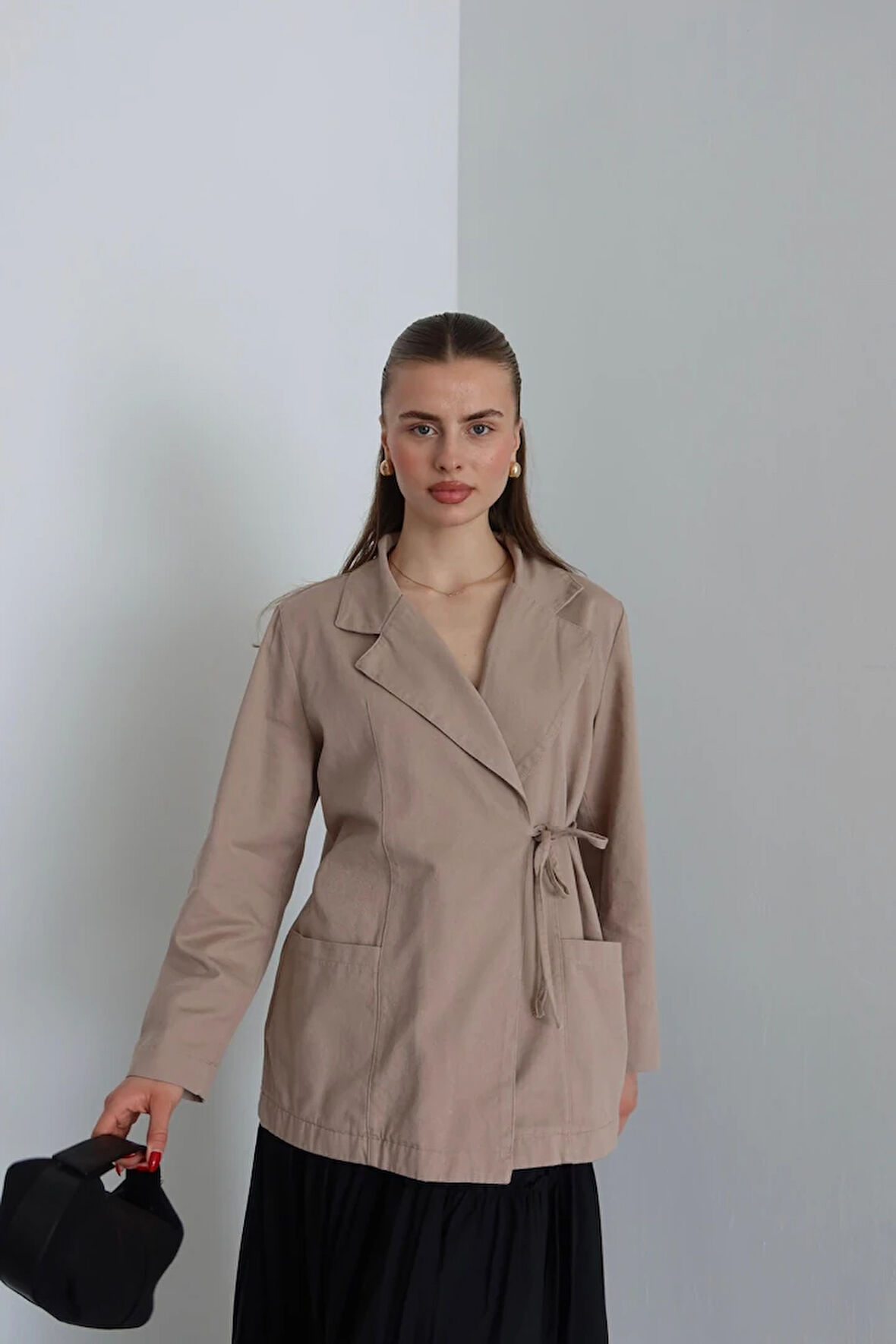 Zemura Düğüm Detay Gabardin Ceket TNS-4331