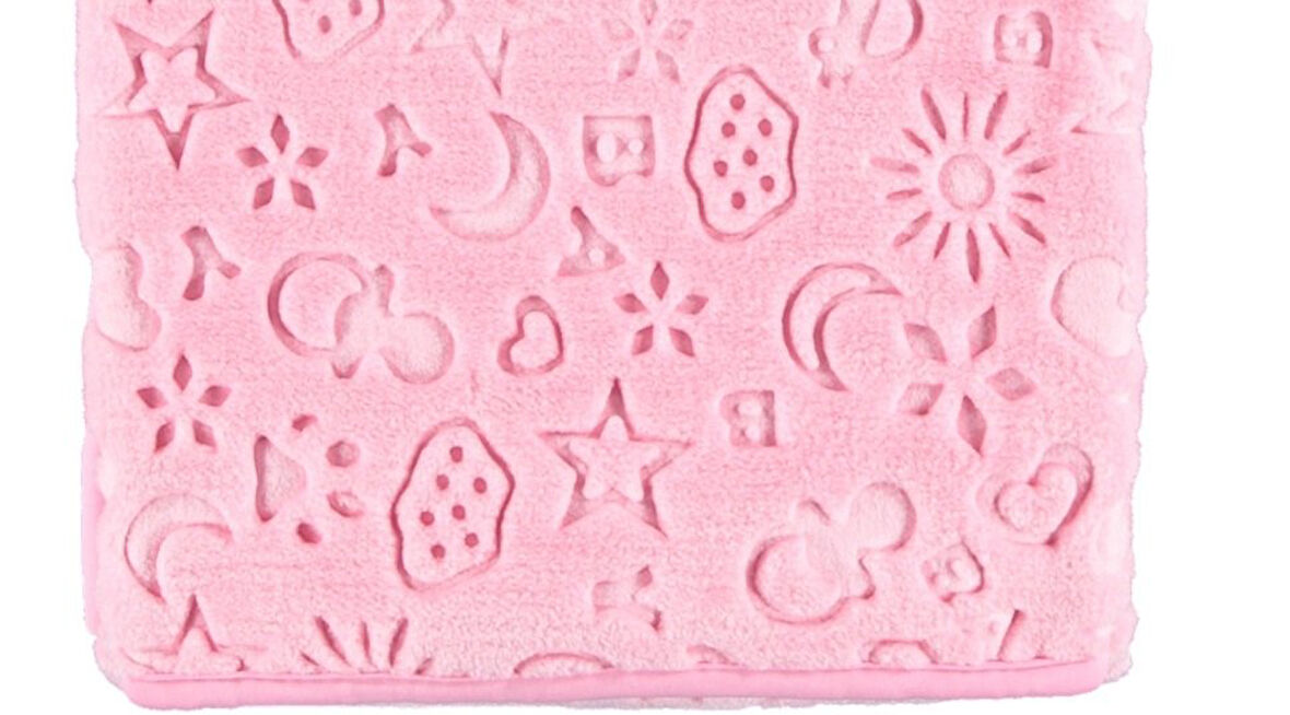 KIZ BEBEK ŞIK YENİDOĞAN PEMBE PELUŞ HEDİYELİK BATTANİYE 90X115 CM