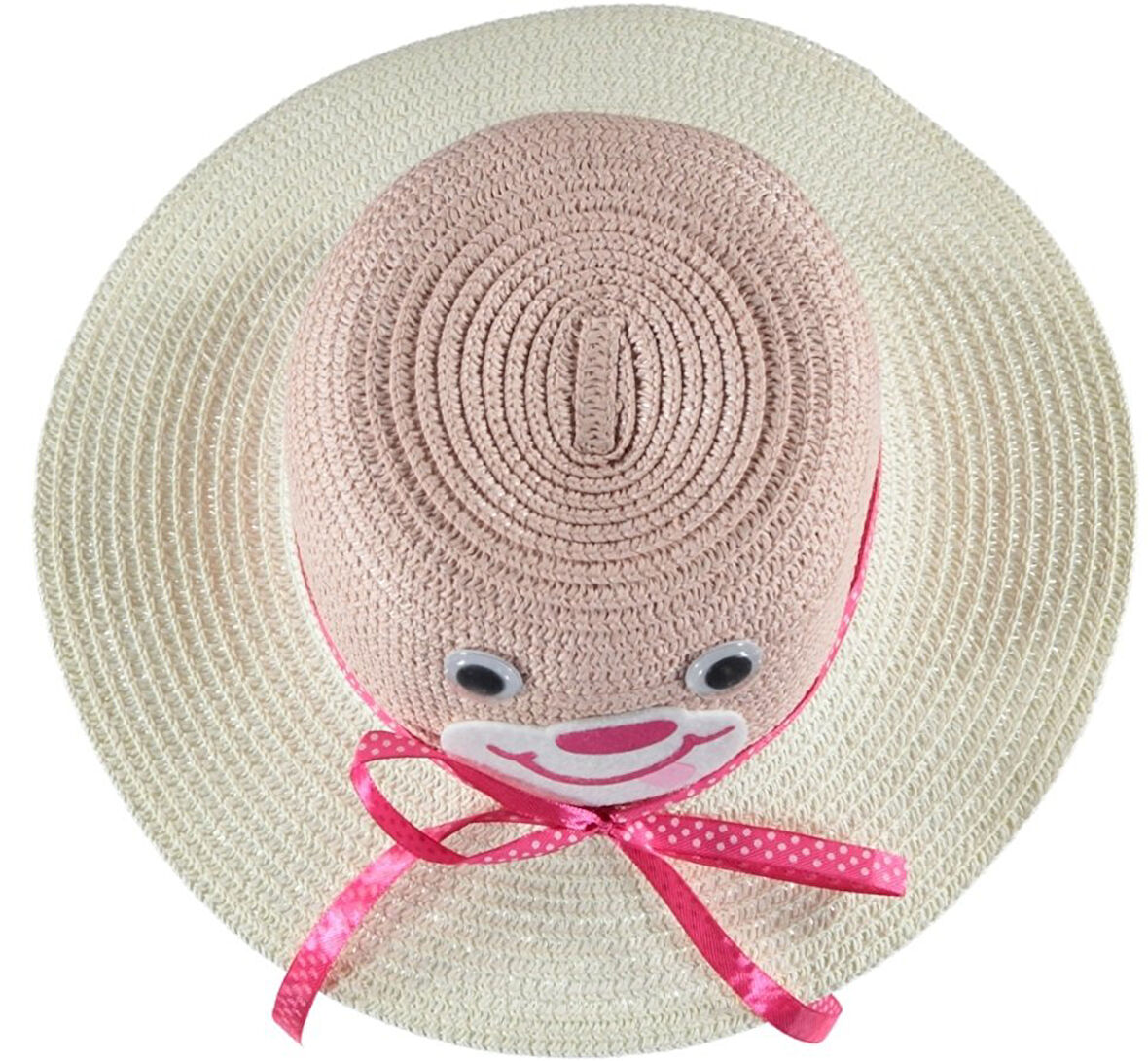 Kız Çocuk Hasır Fötr Plaj Şapka Rattan Model 5/10 YAŞ