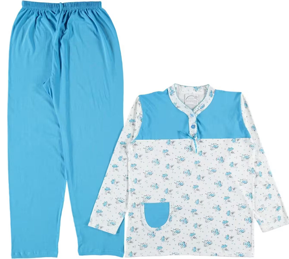 Elise Mood Tasarım Model Yazlık Uzun Kol Kadın Pijama Takımı M/XXL