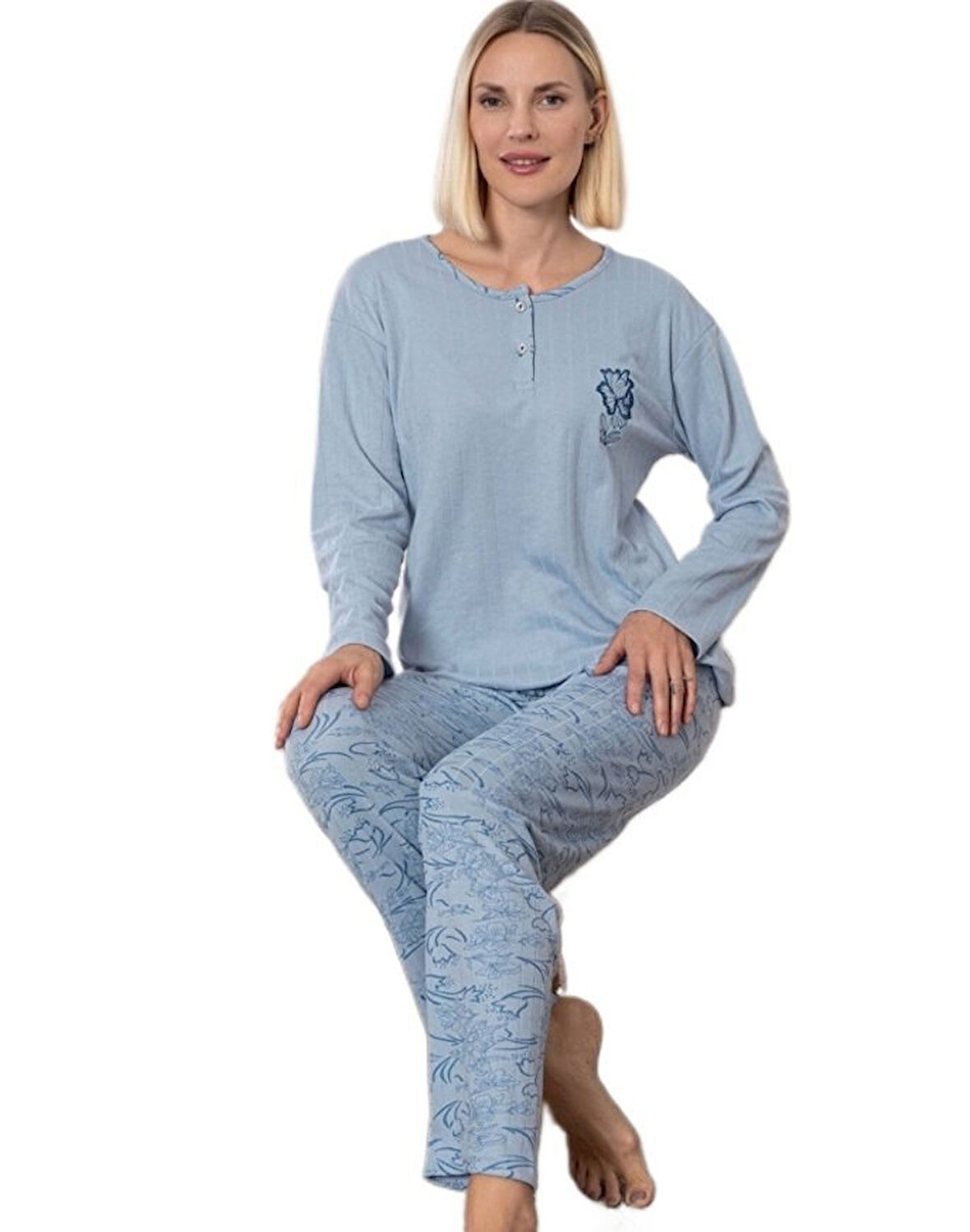 Serena Notte  Kışlık Kadın Pijama Takımı Yumuşak İnterlok Kumaş M/2XL