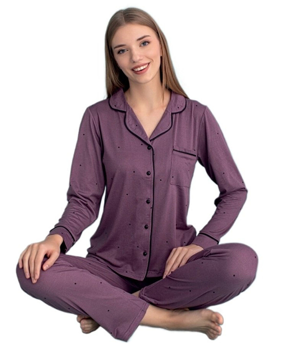 Bianca Notte Kadın Pijama Takımı Yumuşak Kumaş ve Tam Kalıp S/2XL