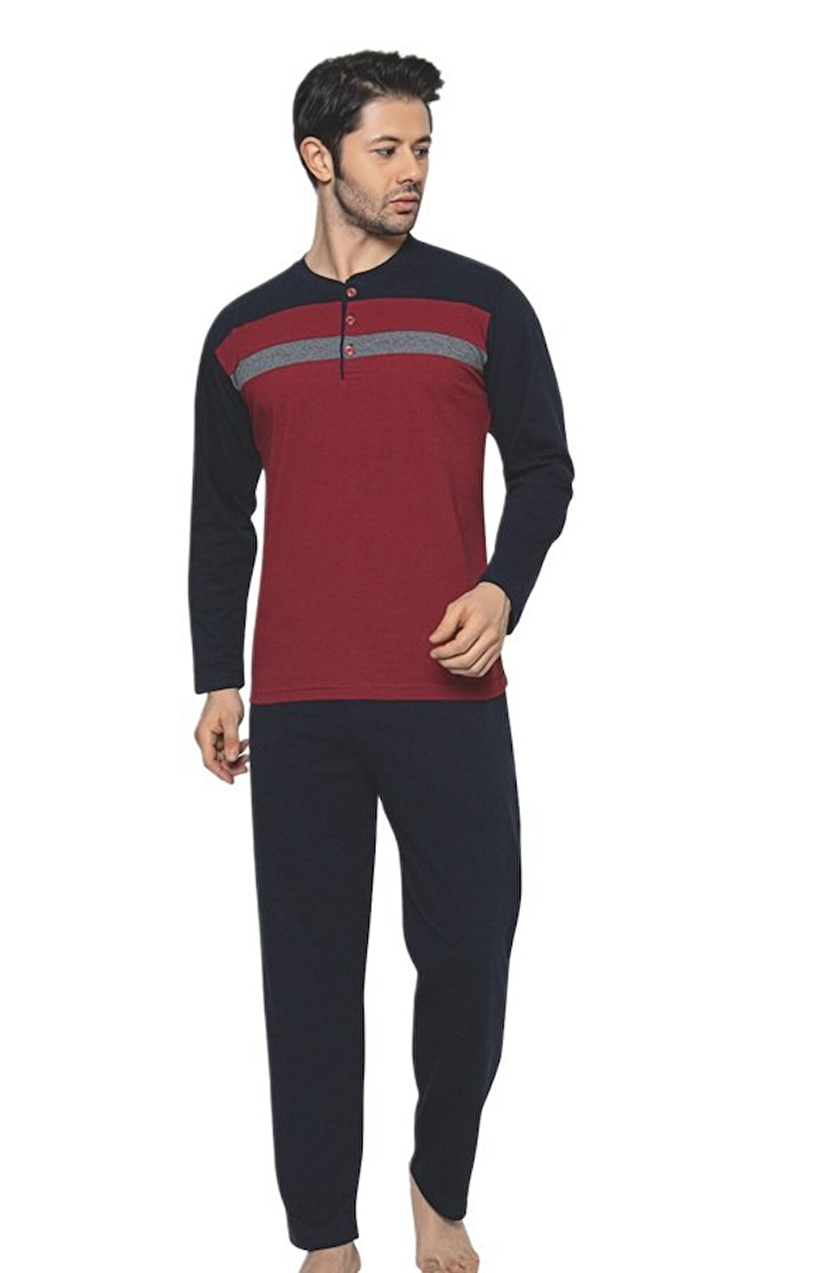 Fortezza Kışlık İnterlok Kumaş Erkek Pijama Takımı M/2XL