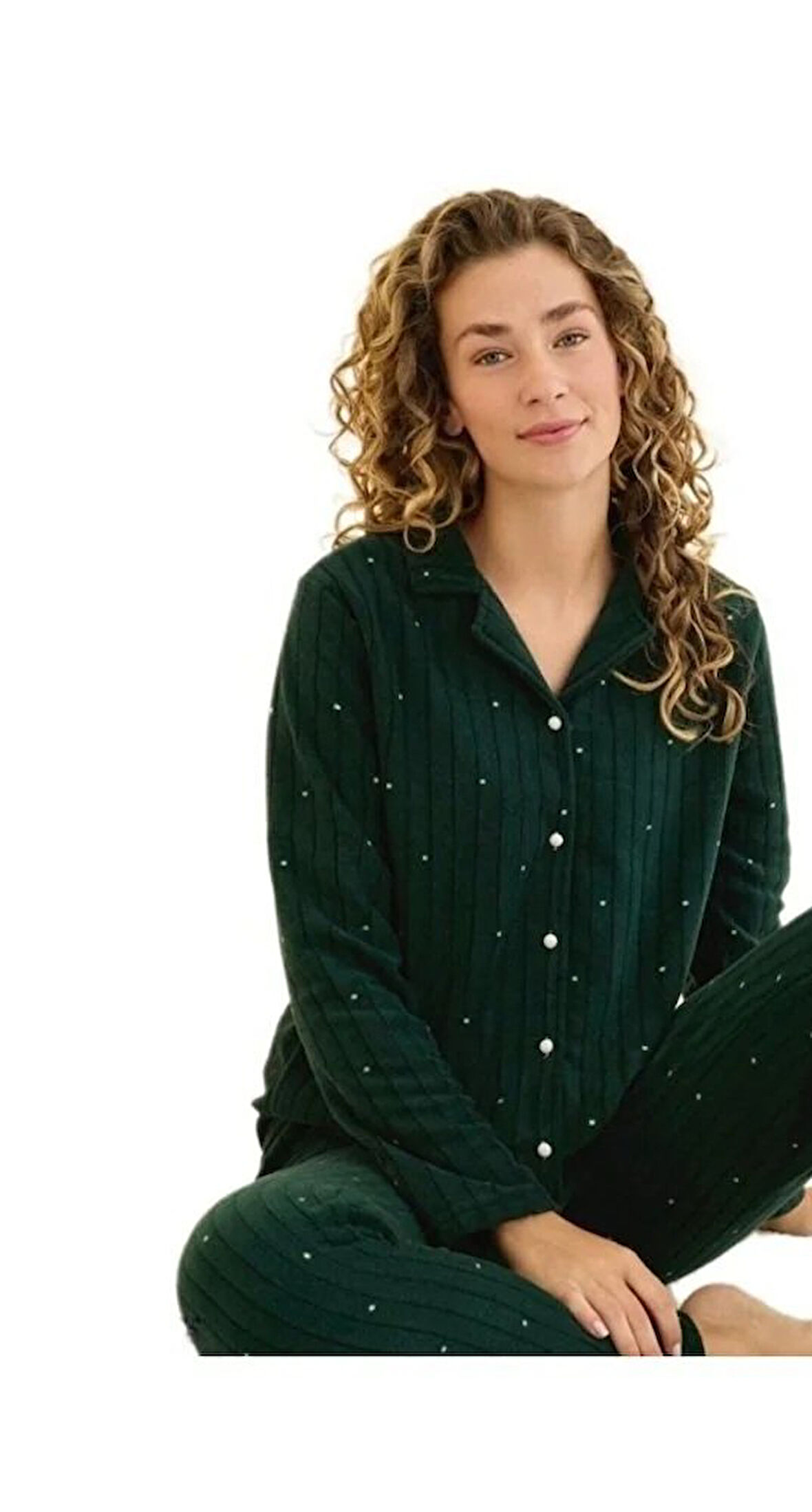 Serel Collection Kadın Pijama Takımı  Sıcak Tutan Yumuşak Dokulu Uzun Kollu Konfor