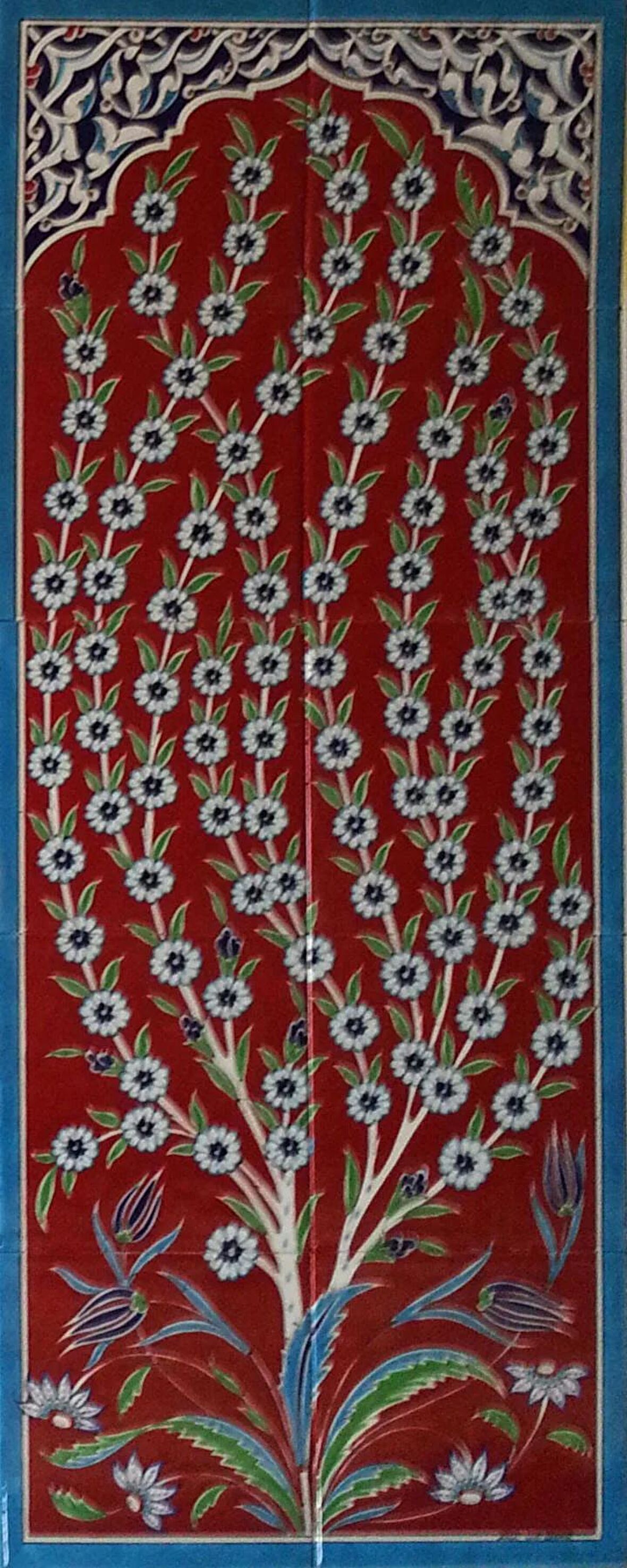 Armada Çini 40x100 Cm ED 708 Hayat Ağacı El dekoru Çini Pano