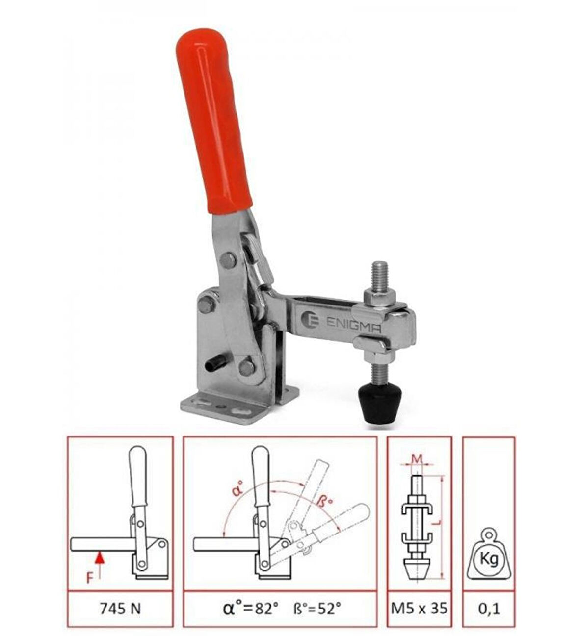 Yatay Taban Clamp Dikey Bağlantı Elemanı 1101 Y