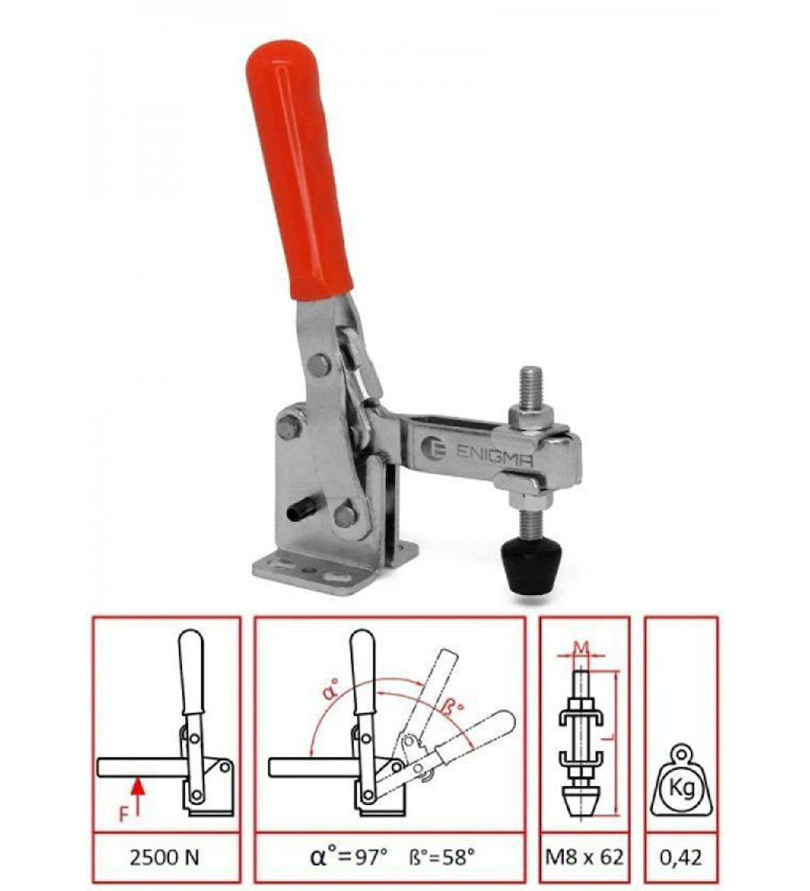 Yatay Taban Clamp Dikey Bağlantı Elemanı 1103 Y