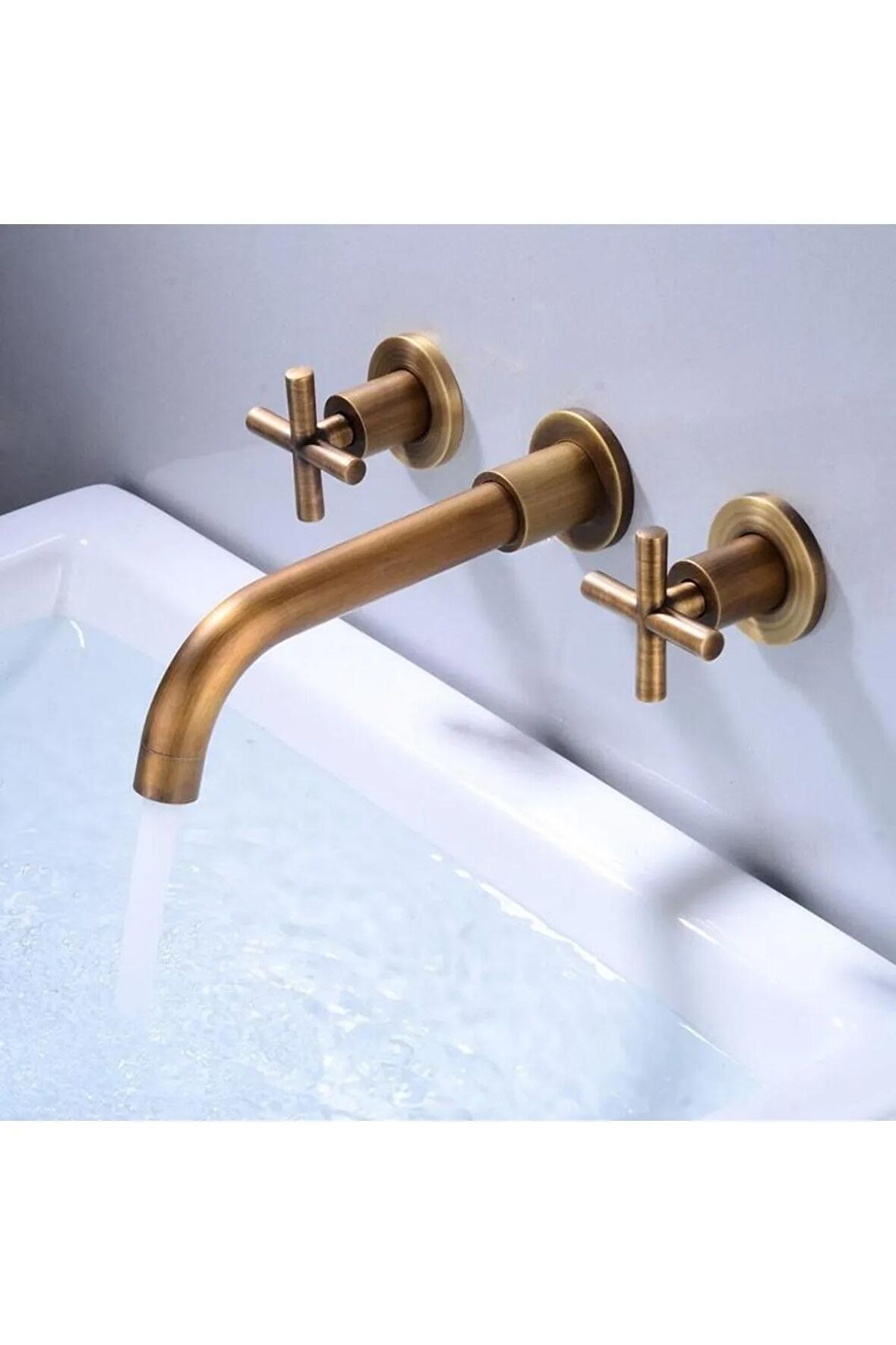 Banyo Lavabo Bataryası Ankastre 3'lü Set Antik Yeni 5 Yıl Garantili Sıva Altı Dahil Ithal