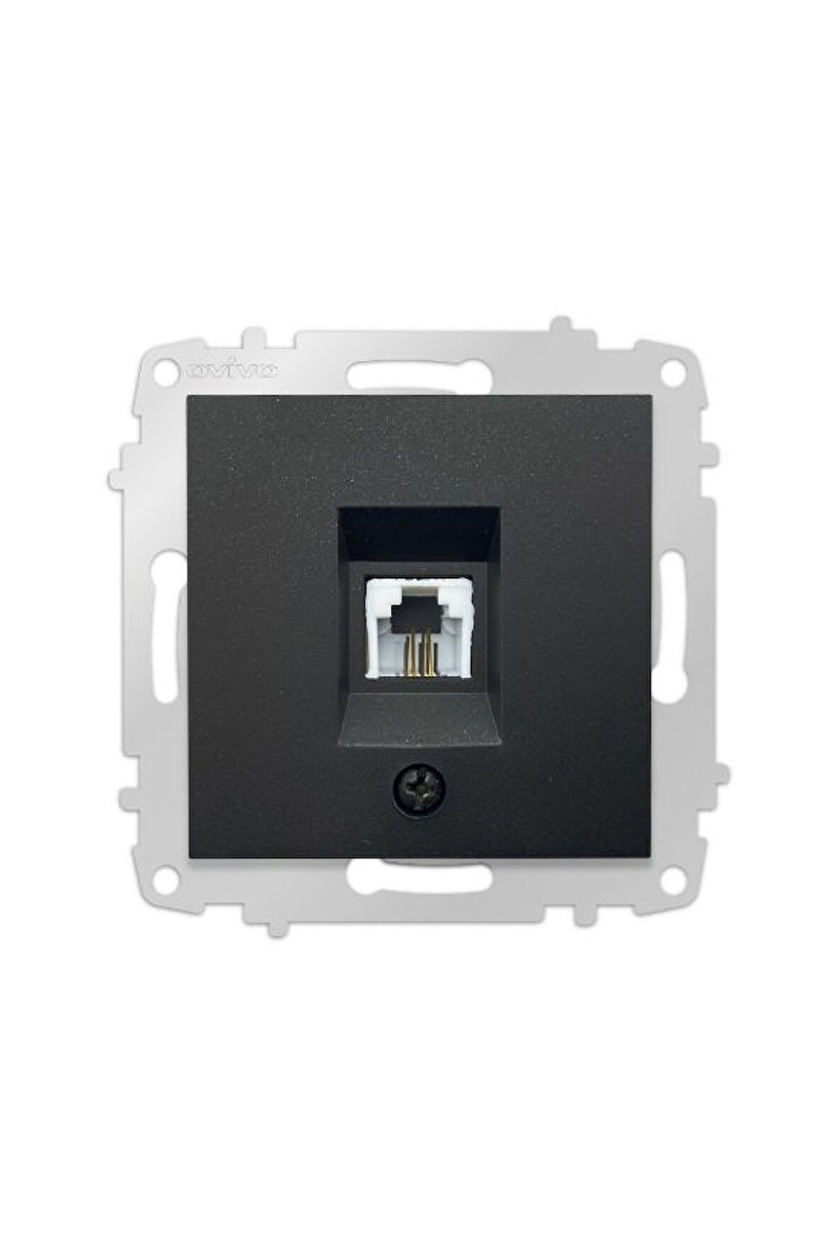 5 Adet Ovivo Grano Siyah Numeris Telefon Prizi Çerçevesizdir