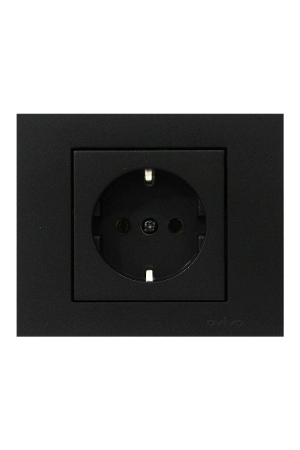 5 Adet Ovivo Grano Siyah Topraklı Priz Çerçeve Dahildir 5'li