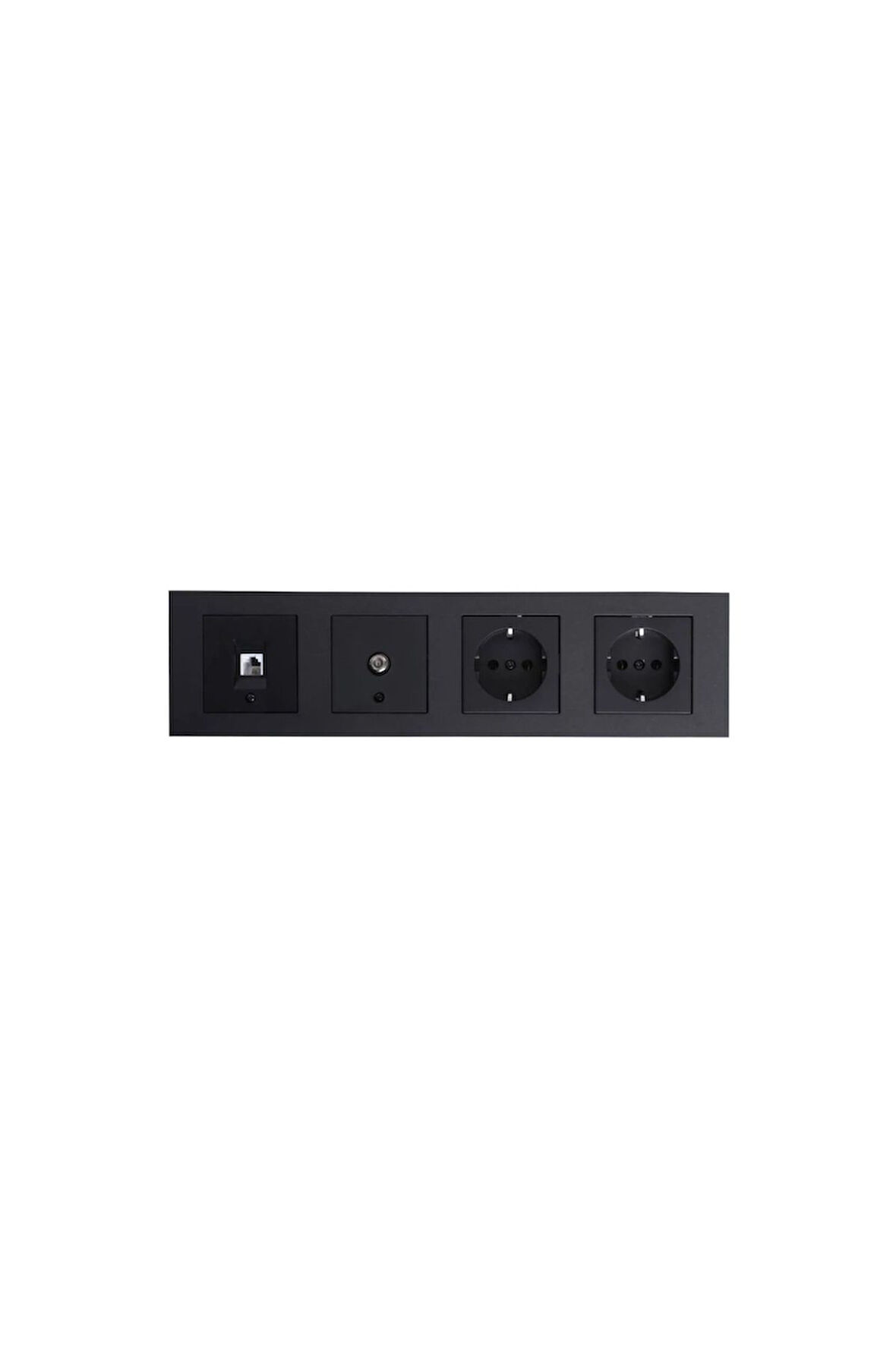 Ovivo Grano Siyah Dörtlü Set Numerins (telefon)+tv+priz+priz