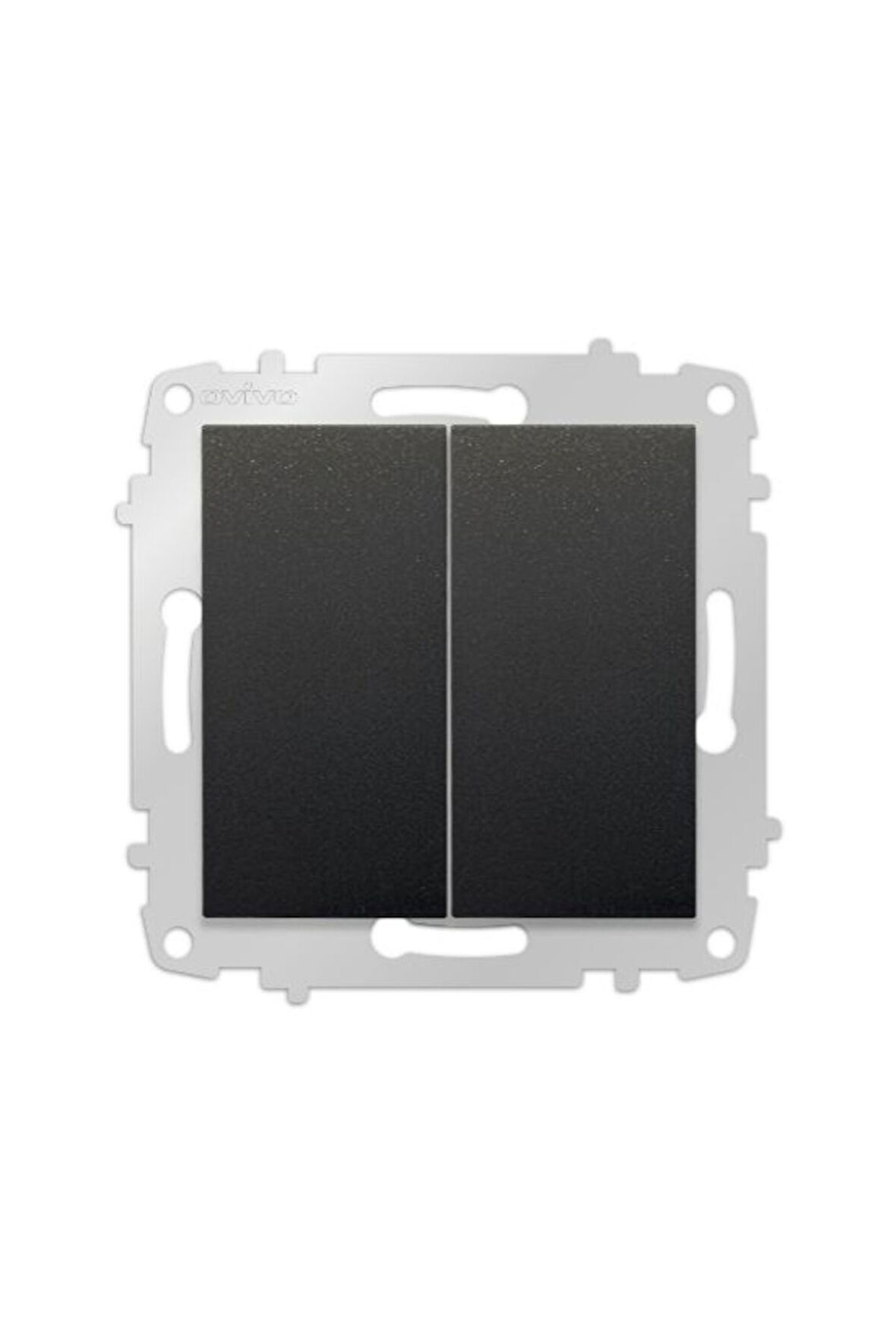 8 Adet Ovivo Grano Siyah Komitatör Ikili Anahtar Çerçevesizdir