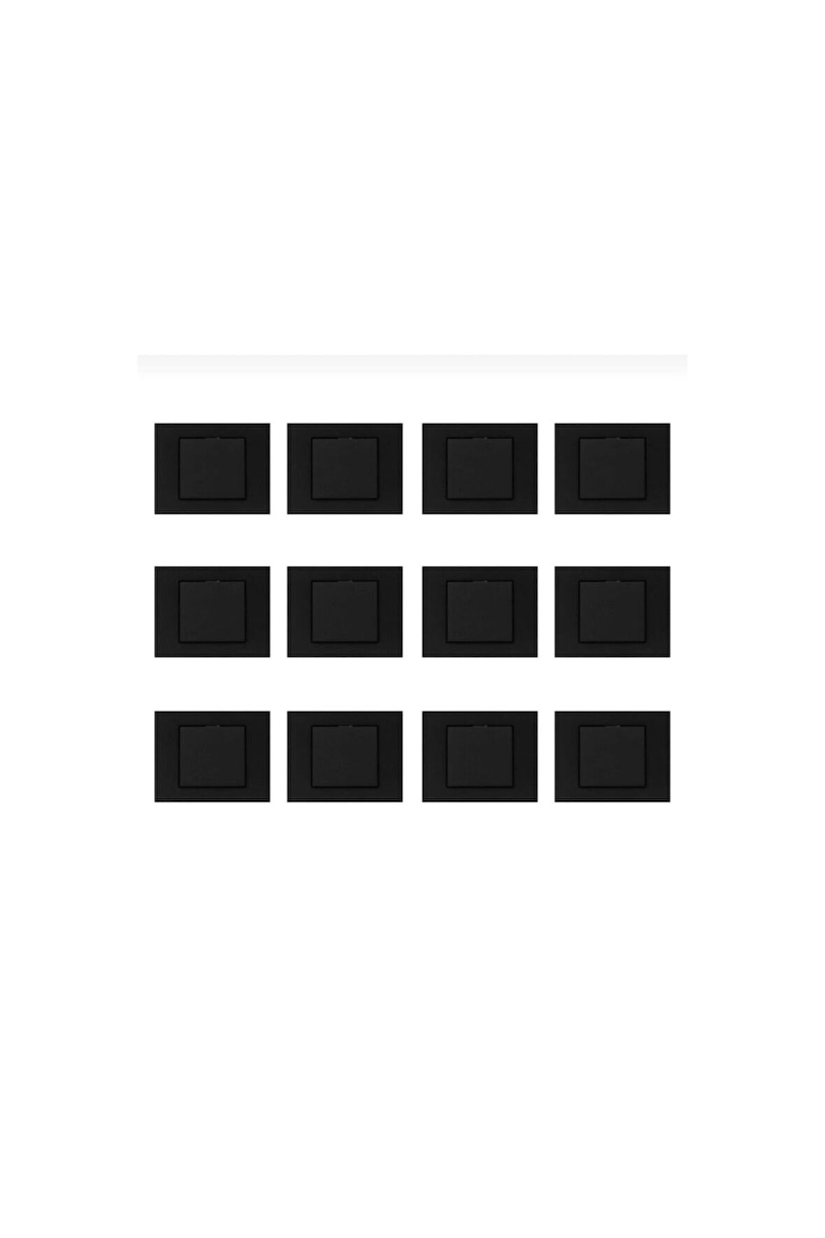 12 Adet Ovivo Grano Siyah Anahtar Çerçeve Dahil 12'li