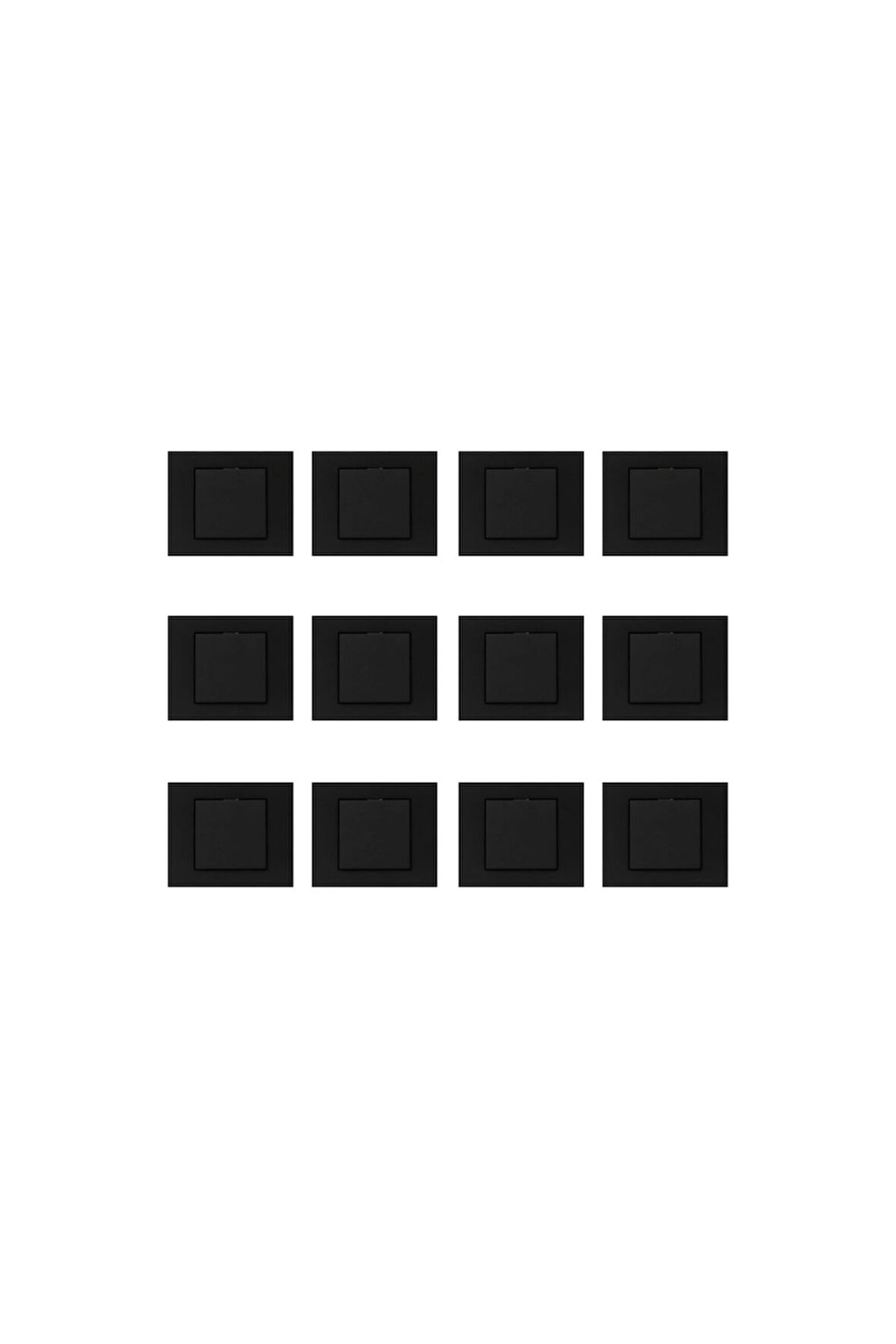 12 Adet Ovivo Grano Siyah Tekli Anahtar Çerçeveli