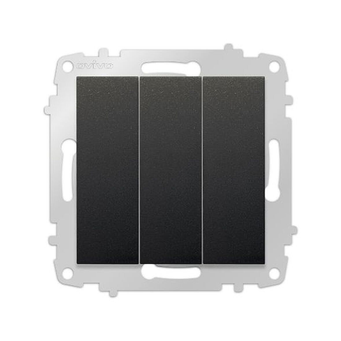 9 Adet Ovivo Grano Siyah Üçlü Anahtar Çerçevesiz