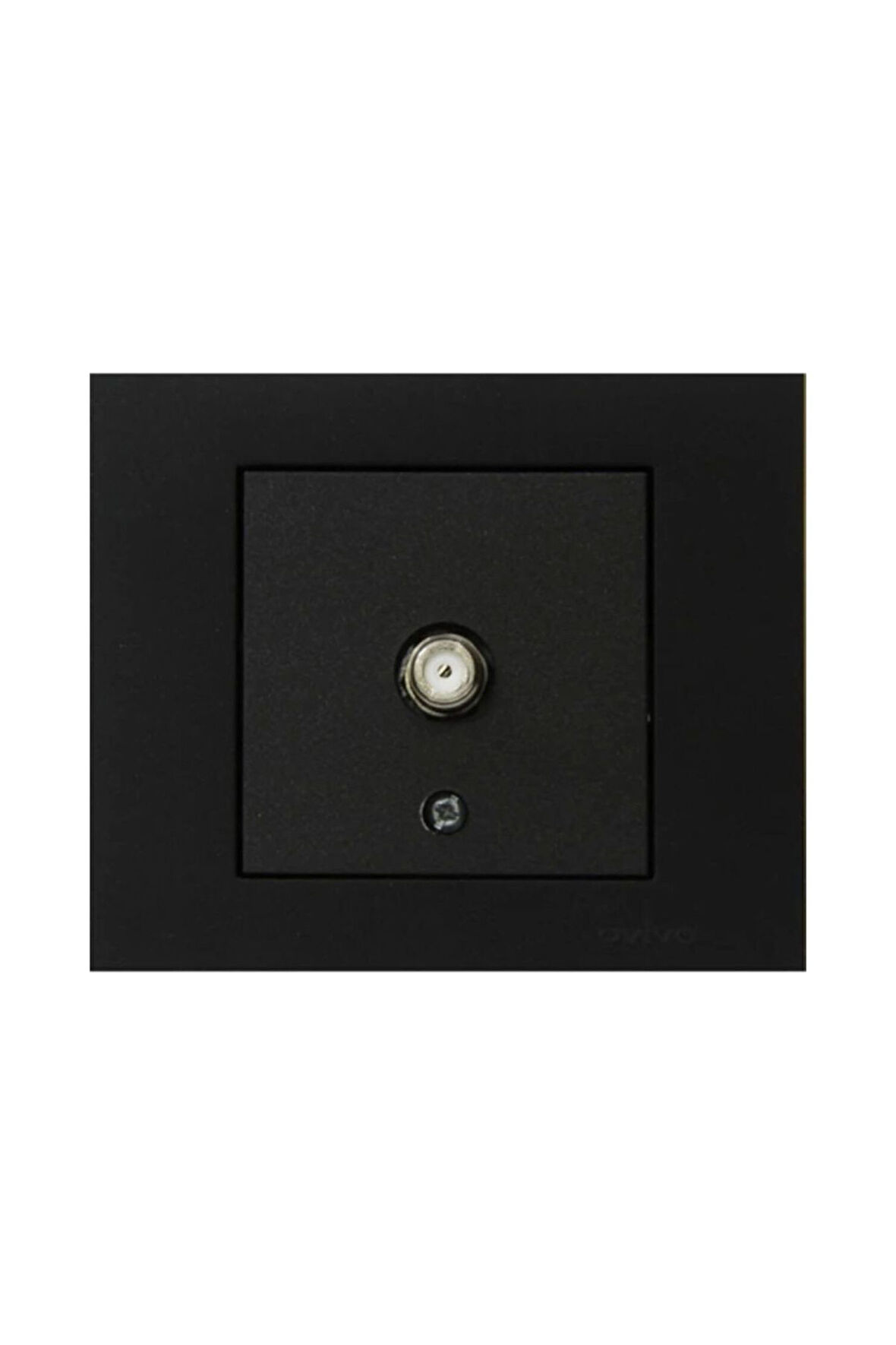 10 Adet Ovivo Grano Siyah Uydu Tv Prizi F Konnektör Çerçeve Dahil 10'lu