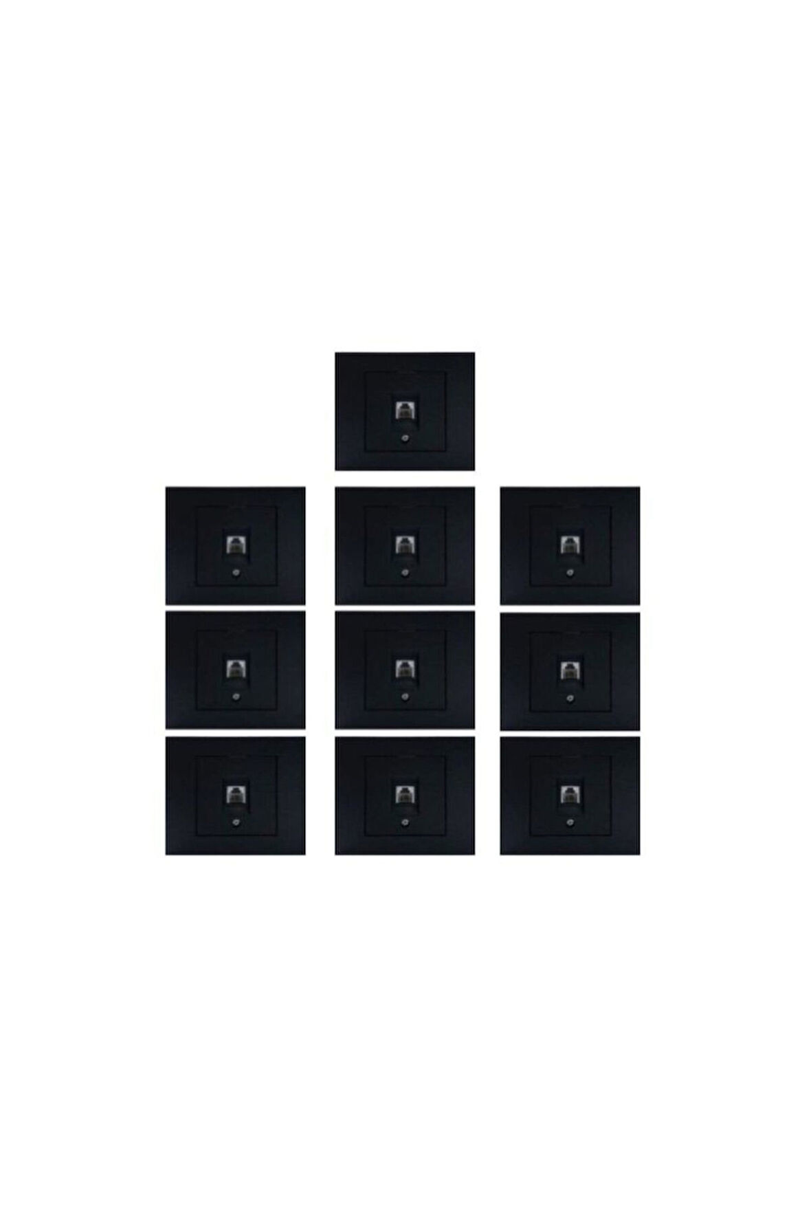 Ovivo Grano Siyah Telefon Prizi 10'lu Paket (çerçeve Dahil)