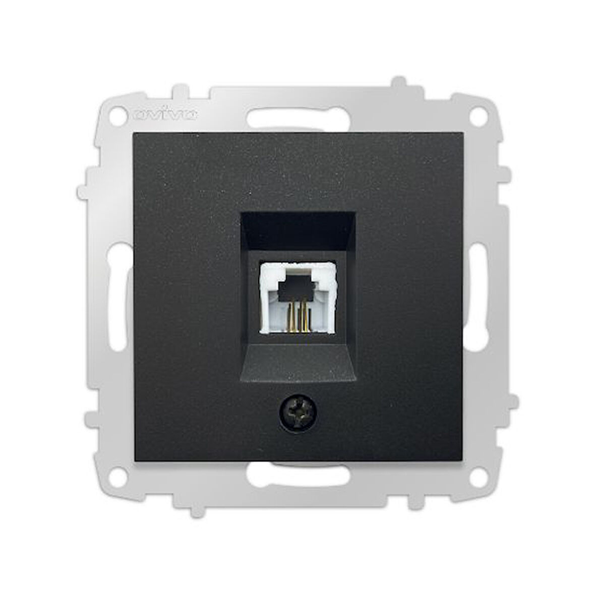 15 Adet Ovivo Grano Siyah Numeris Telefon Prizi Çerçevesiz