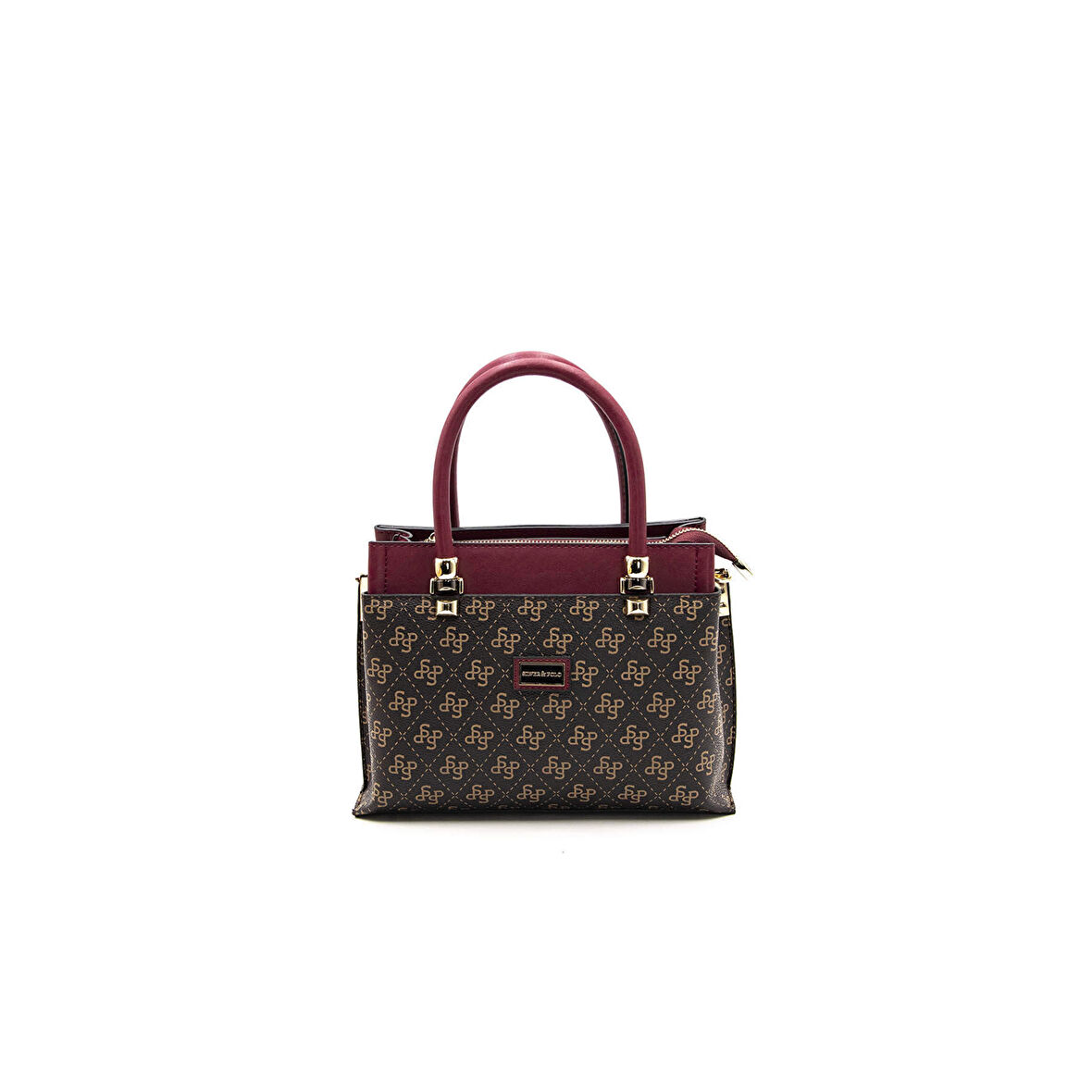 Silver Polo  Kadın Omuz Çantası 826-43471 SILVER POLO Kadın ÇANTASI M178 KAHVE SARI-MAT BORDO