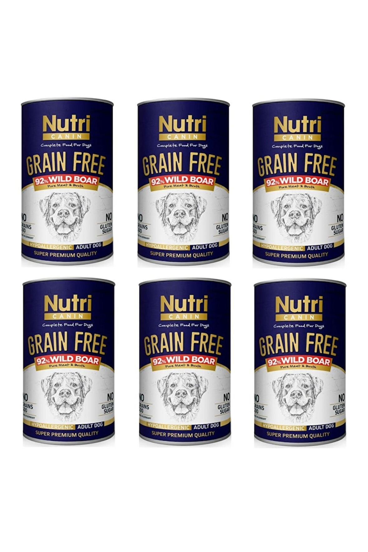 Nutri Canin Tahılsız Yaban Domuzlu Köpek Konserve 400 Gr. X 6 Adet