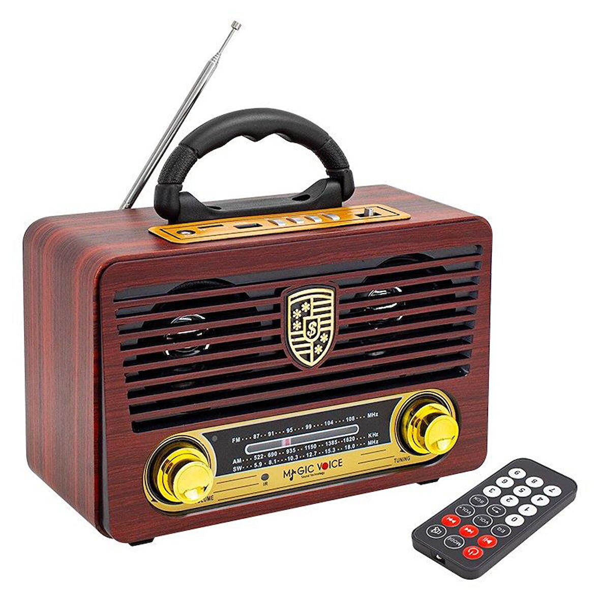 Mv-115bt Usb/sd/fm/bluetooth Destekli̇ Nostalji̇k Radyo