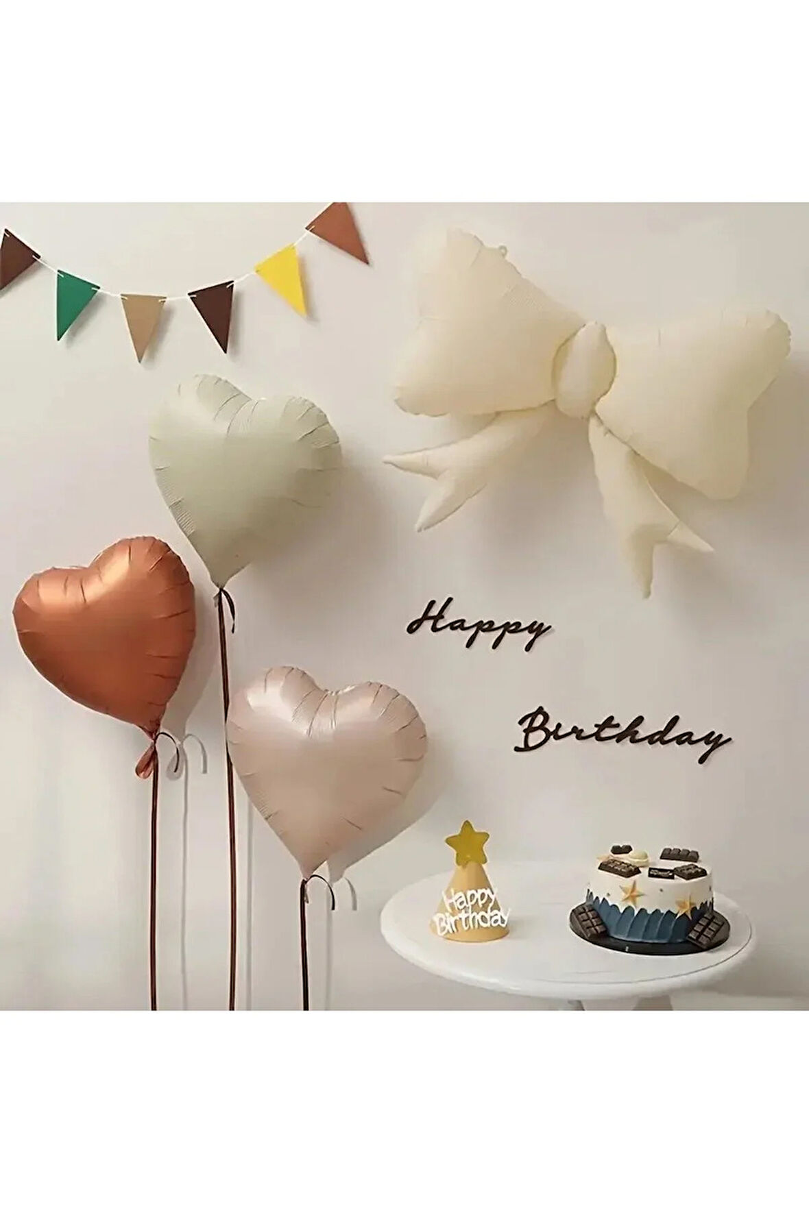 4 lü kalp fiyonk folyo balon set