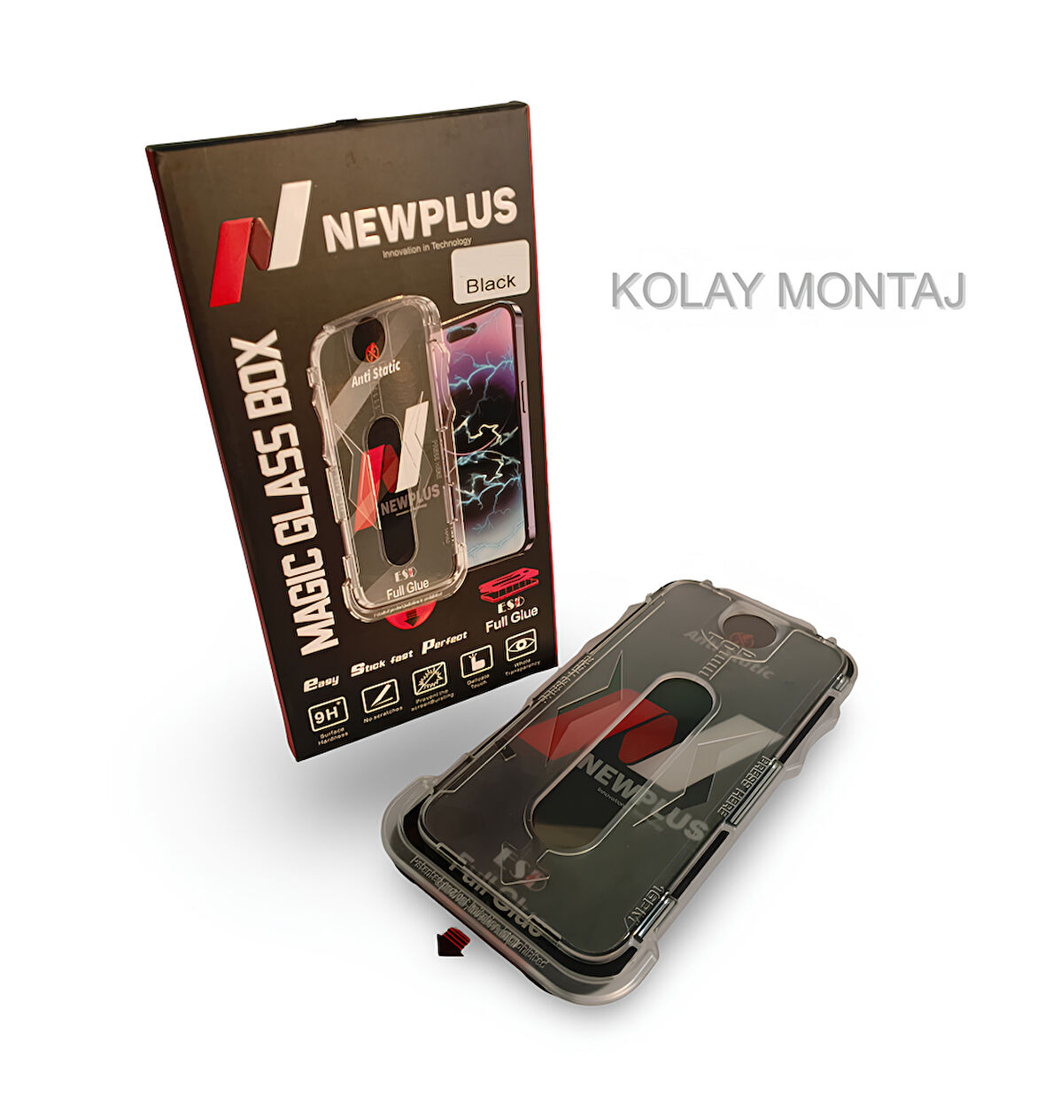 Apple iPhone 16 PRO Uyumlu Full Hd Kırılmaz Cam Ekran Koruyucu Çekmeli Kolay Montaj - 9H