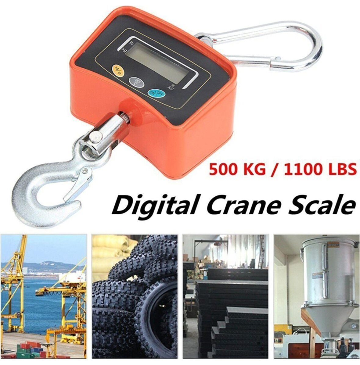 500 kg Vinç Çelik Baskülü / Askılı / Çengelli Vinç Kantarı